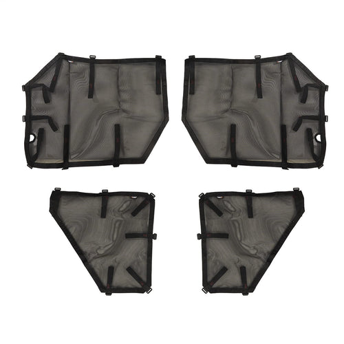 Fortis Tube Door Covers | Rugged Ridge, Full Set, Black | 13579.58 | Fits 2007-2018 Jeep Wrangler JKU 4-Door