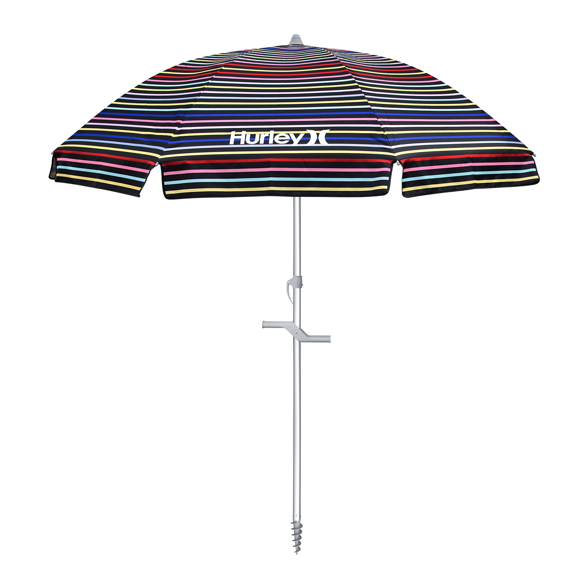 7' Hurley Beach Umbrella, Venice Mod Black