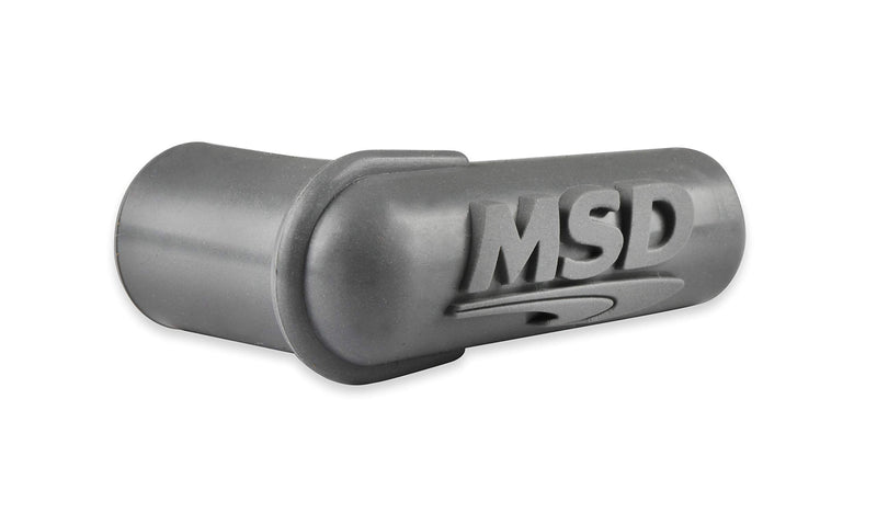 34514 MSD Boots, 90 Degree Logo Spark Plug, Gray Silicone 50EA