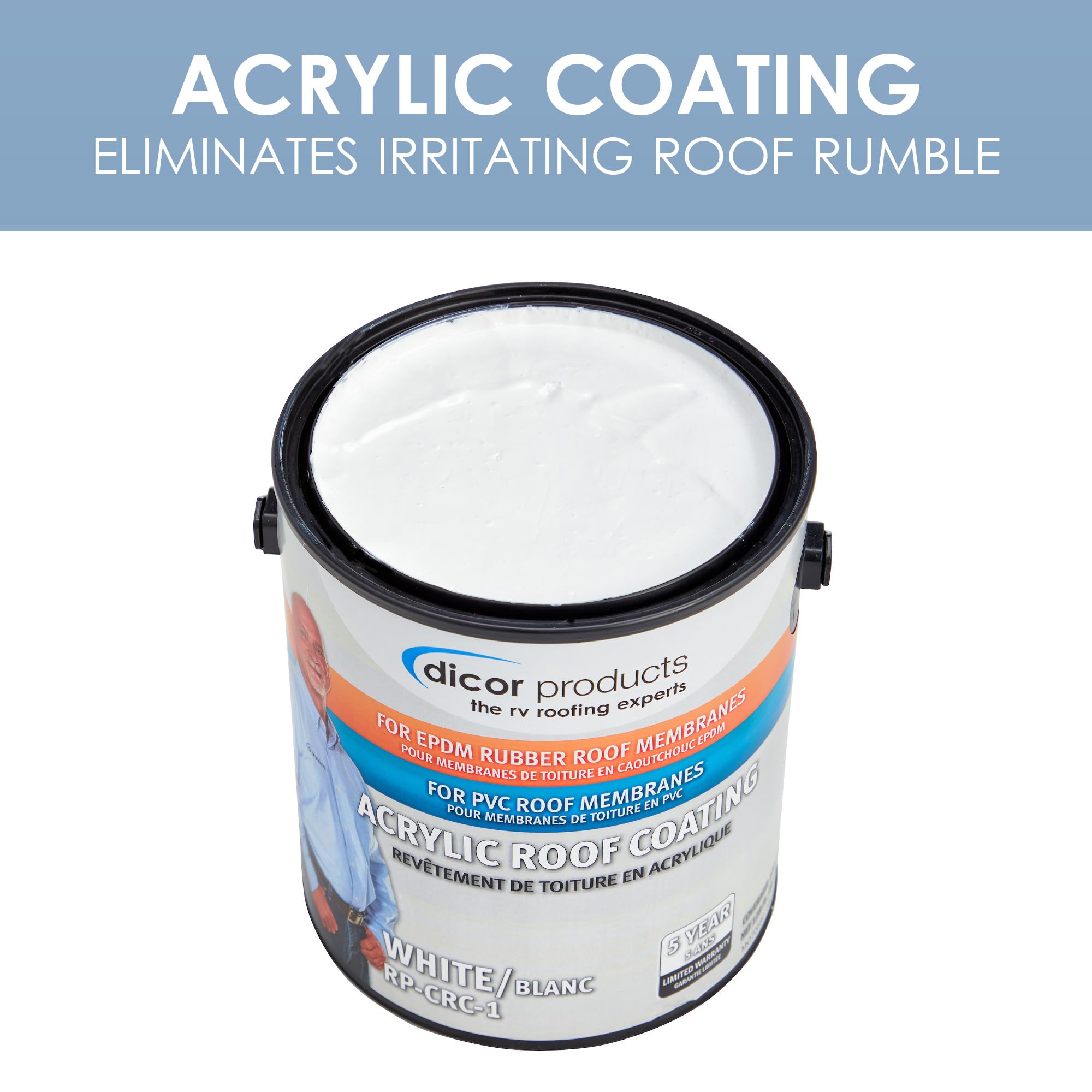 Dicor RV Roof Renew Kit - EPDM Rubber Roof Coating System RP-RRK-30