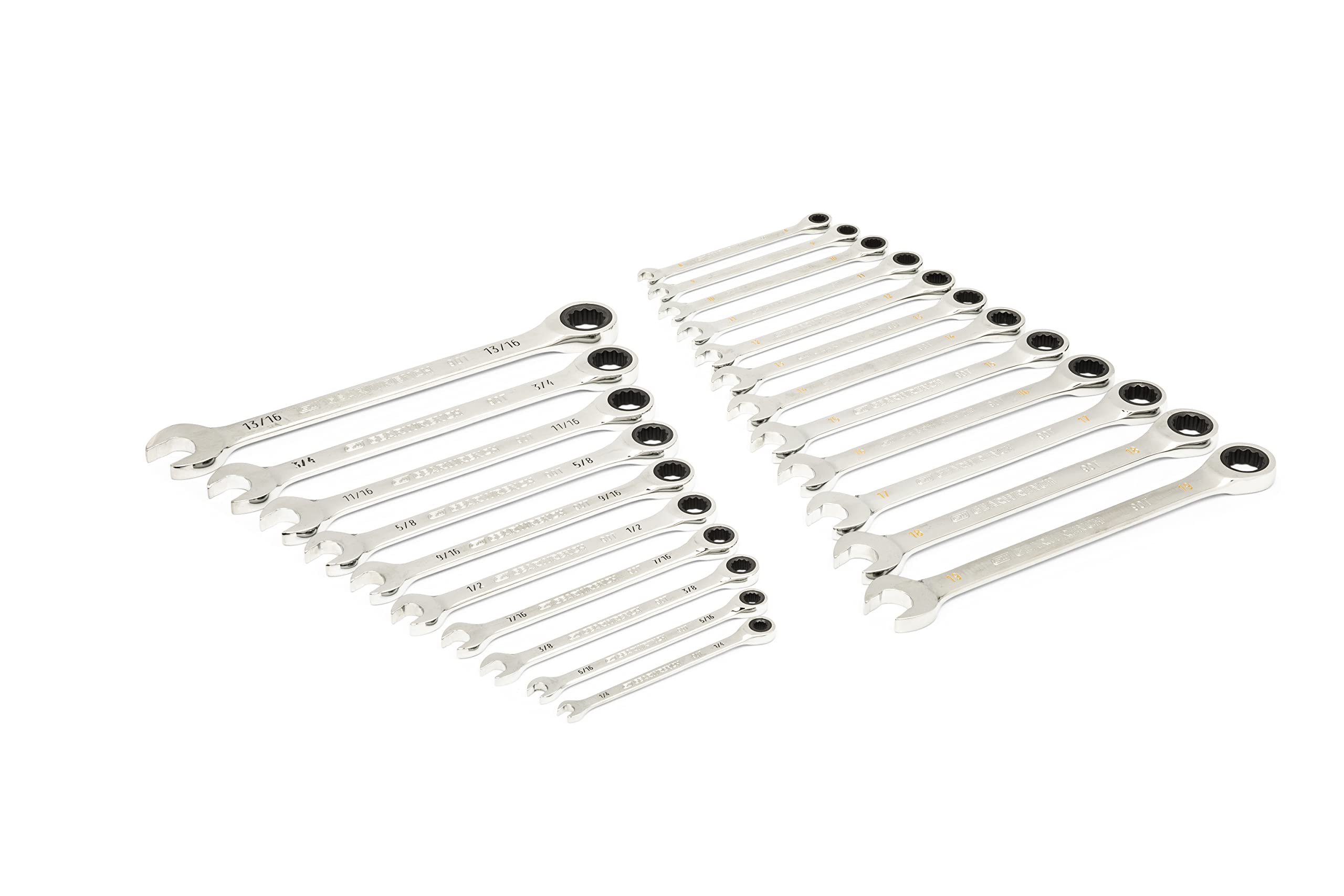 90-Tooth GEARWRENCH 44 Piece SAE/Metric Ratcheting Wrench and Hex Key Set - 86528