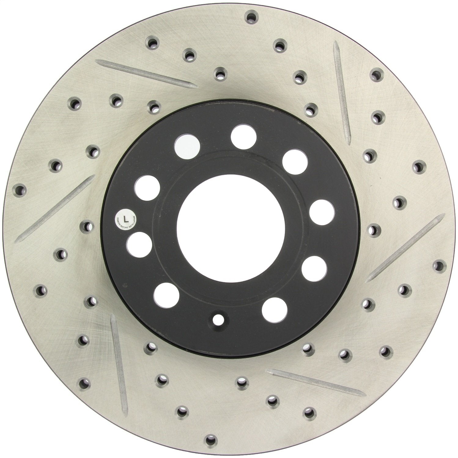Sport StopTech Drilled/Slotted Brake Rotor 127.33110L (Front and Rear Left), 1 Pack