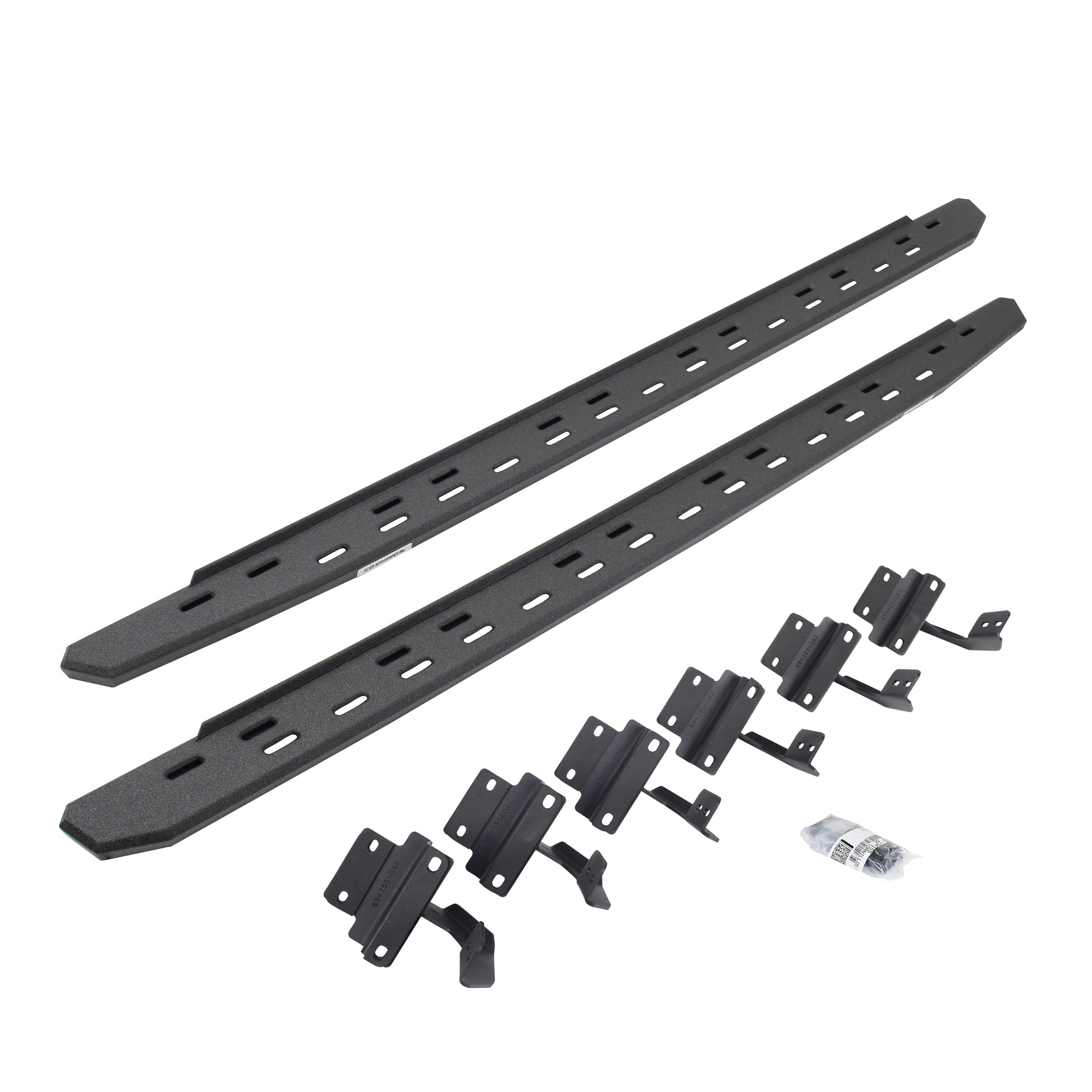 Go Rhino RB30 Running Boards Slim & Brackets | Galvanized Steel, Protective Bedliner Coating | 69615087ST | Fits 2004-2014 Ford F-150 Super Crew Pickup