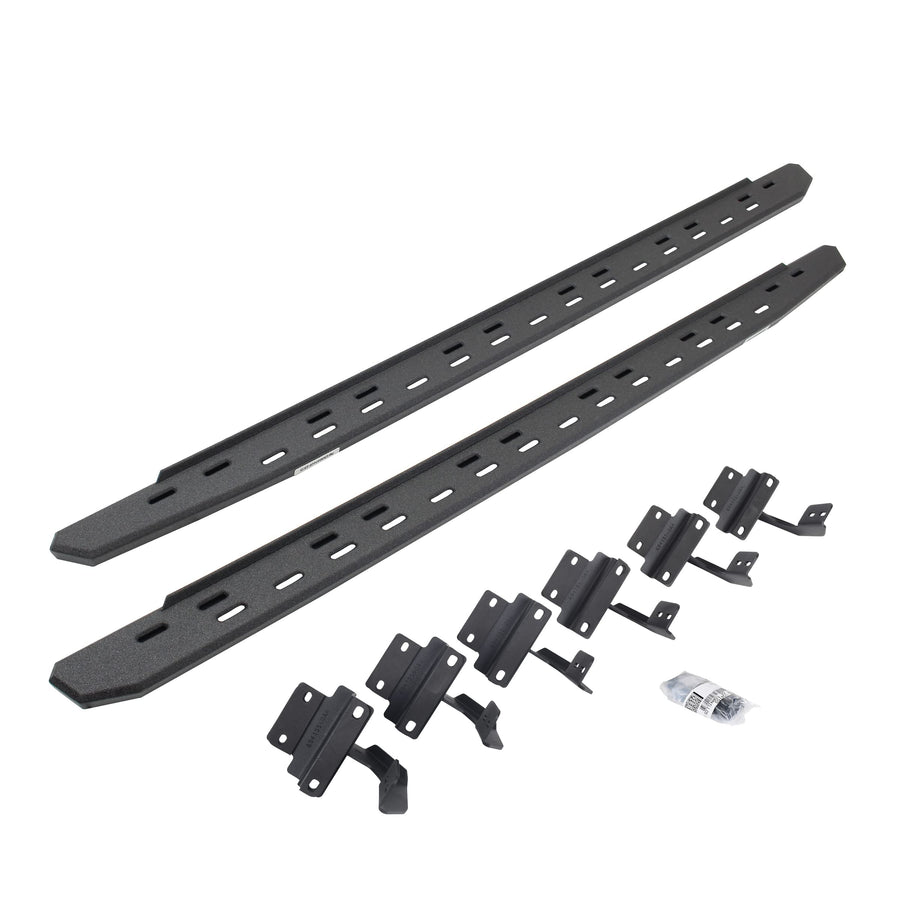 Go Rhino RB30 Running Boards Slim & Brackets | Galvanized Steel, Protective Bedliner Coating | 69615087ST | Fits 2004-2014 Ford F-150 Super Crew Pickup