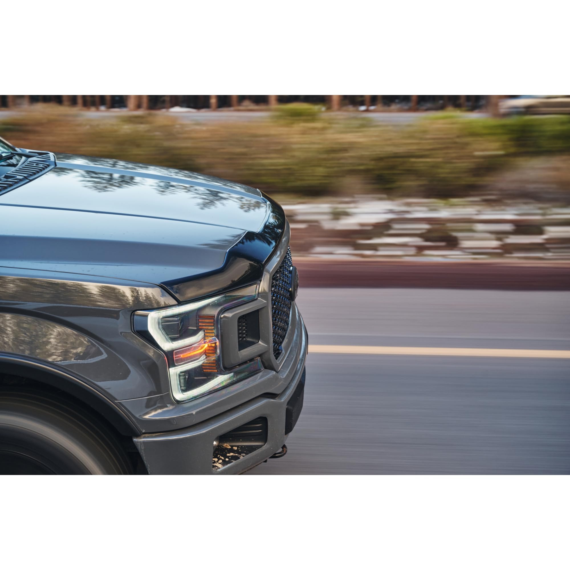 Aeroskin Hood Protector Husky Liners | Fits 2024-2026 Chevrolet Trax | Low Profile Deflector/Bug Shield - 1 pc., Chrome | 2892237