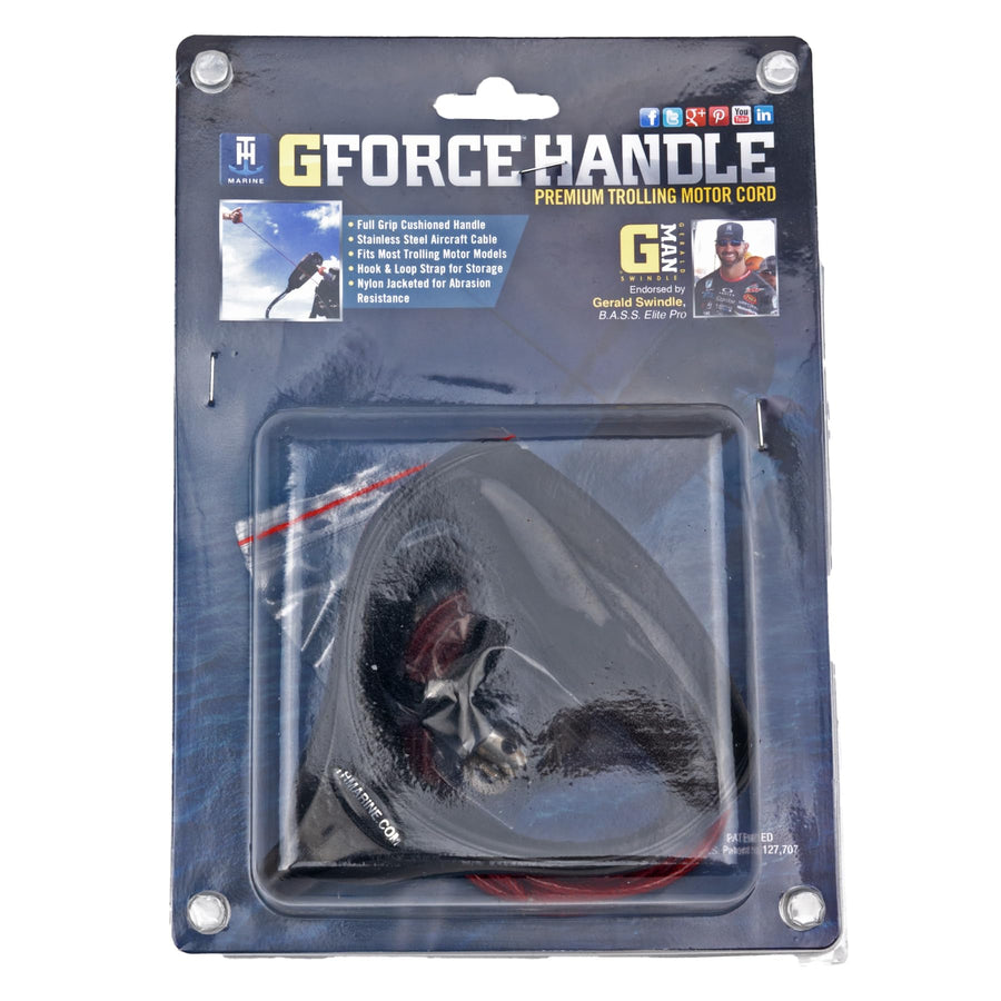 Heavy-Duty Trolling Motor Replacement T-H Marine G-Force Handle with Cushioned Grip, Reliable Lift and Release System, Durable Nylon Jacketed Cable for Serious Anglers - Black