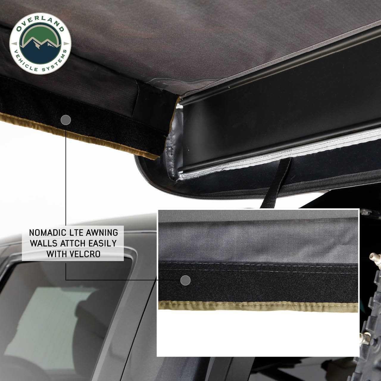 HD Nomadic 270 LTE Awning Wall Drivers Side 3 and 4 | Dark Gray | Awning Sold Separately | 18319909