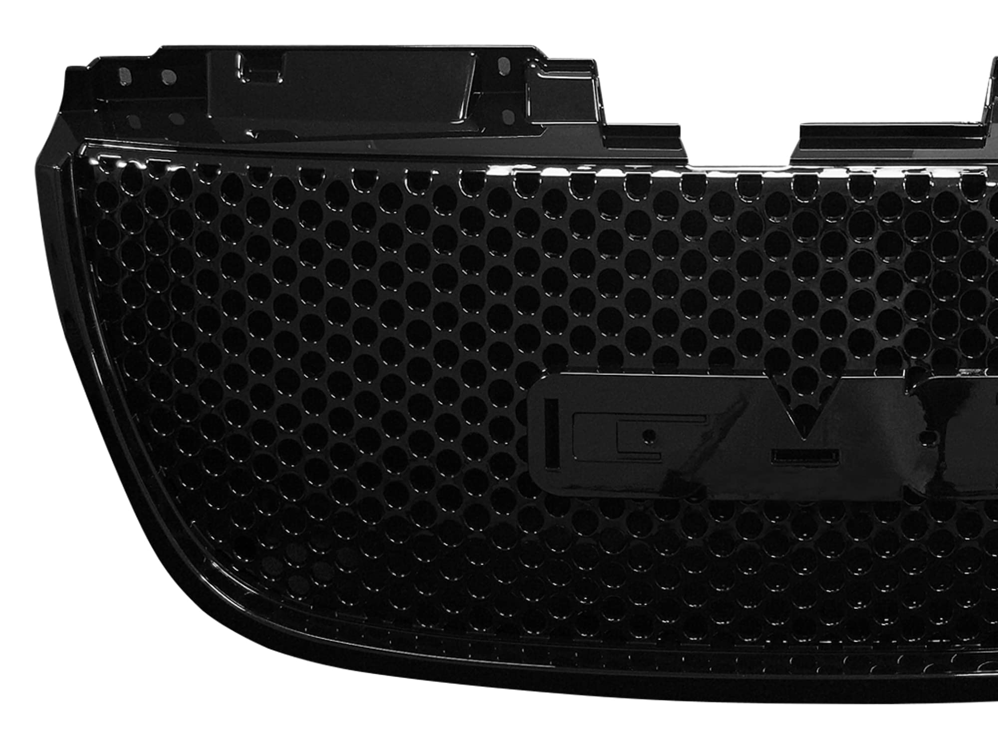7148727 Armordillo USA Mesh Front Hood Grille - Gloss Black Fits 2007-2014 GMC Yukon