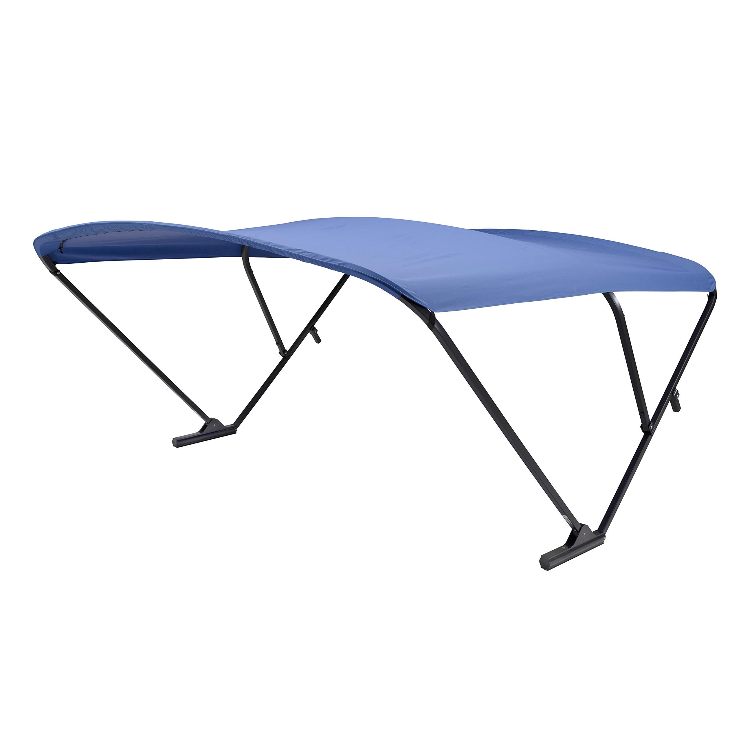 Power SureShade Pontoon Bimini Top - Black Anodized Frame, Pacific Blue Fabric