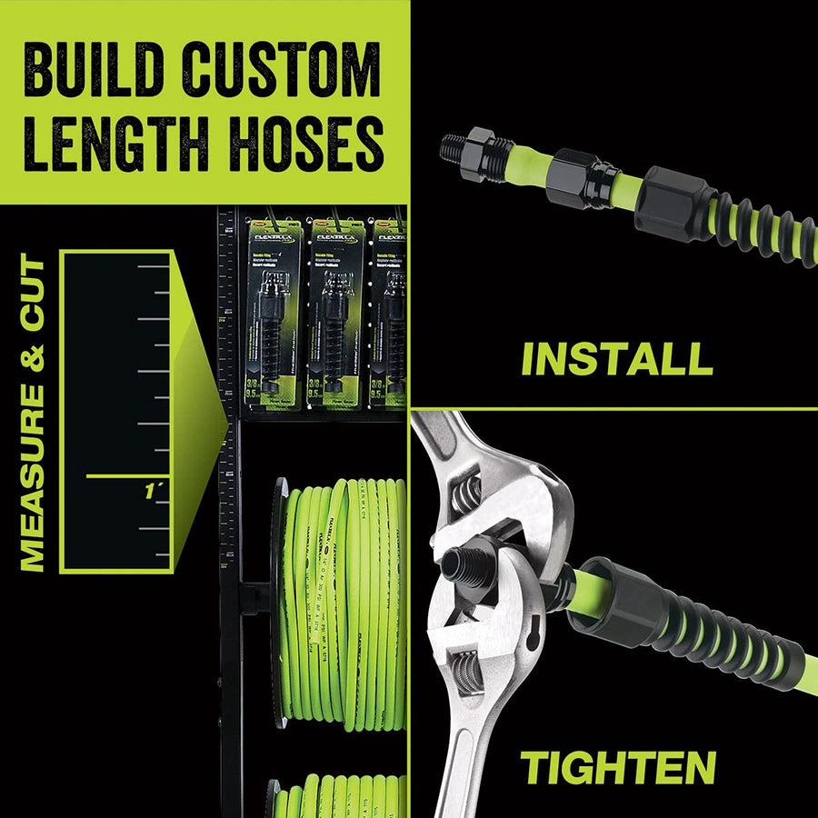 Bulk Plastic Spool Flexzilla Pro Air Hose, 1/4 in. x 250 ft, Heavy Duty, Lightweight, Hybrid, ZillaGreen - HFZ14250YW