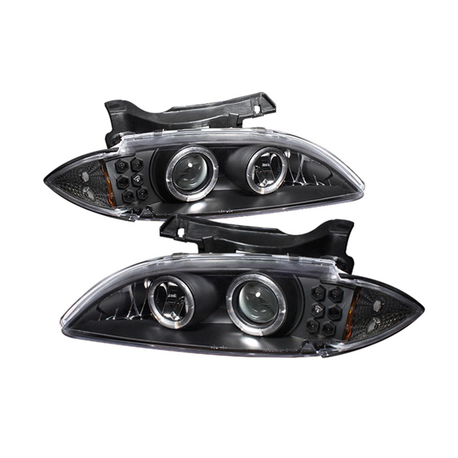 5009265 Spyder Auto LED Halo Projector Headlights Black/Clear