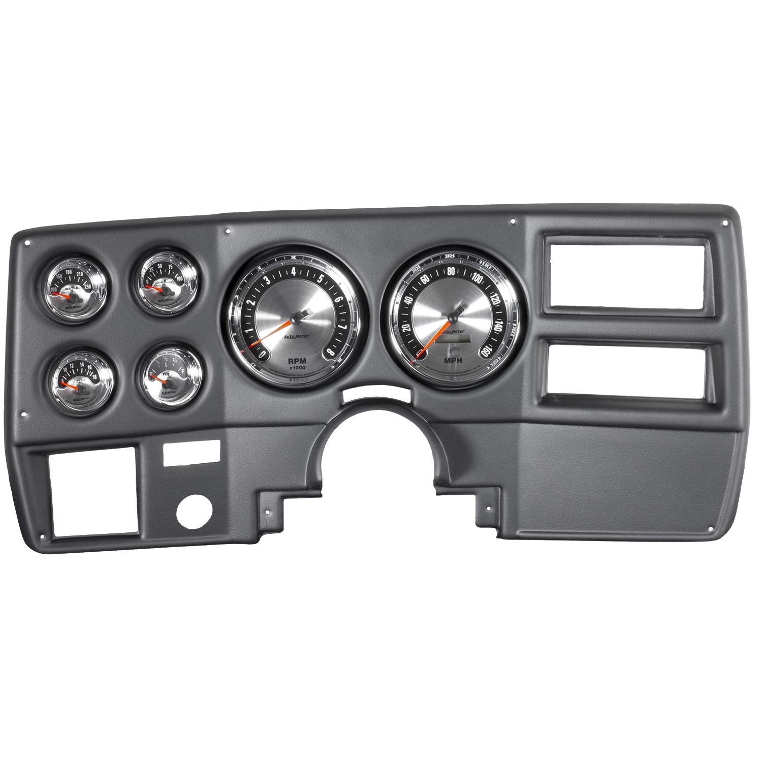 Auto Meter Complete Dash 6 Gauge Kit for Chevy Truck/Suburban 1973-1983, Tach/Mph/Fuel/Oilp/Wtmp/Volt American Muscle
