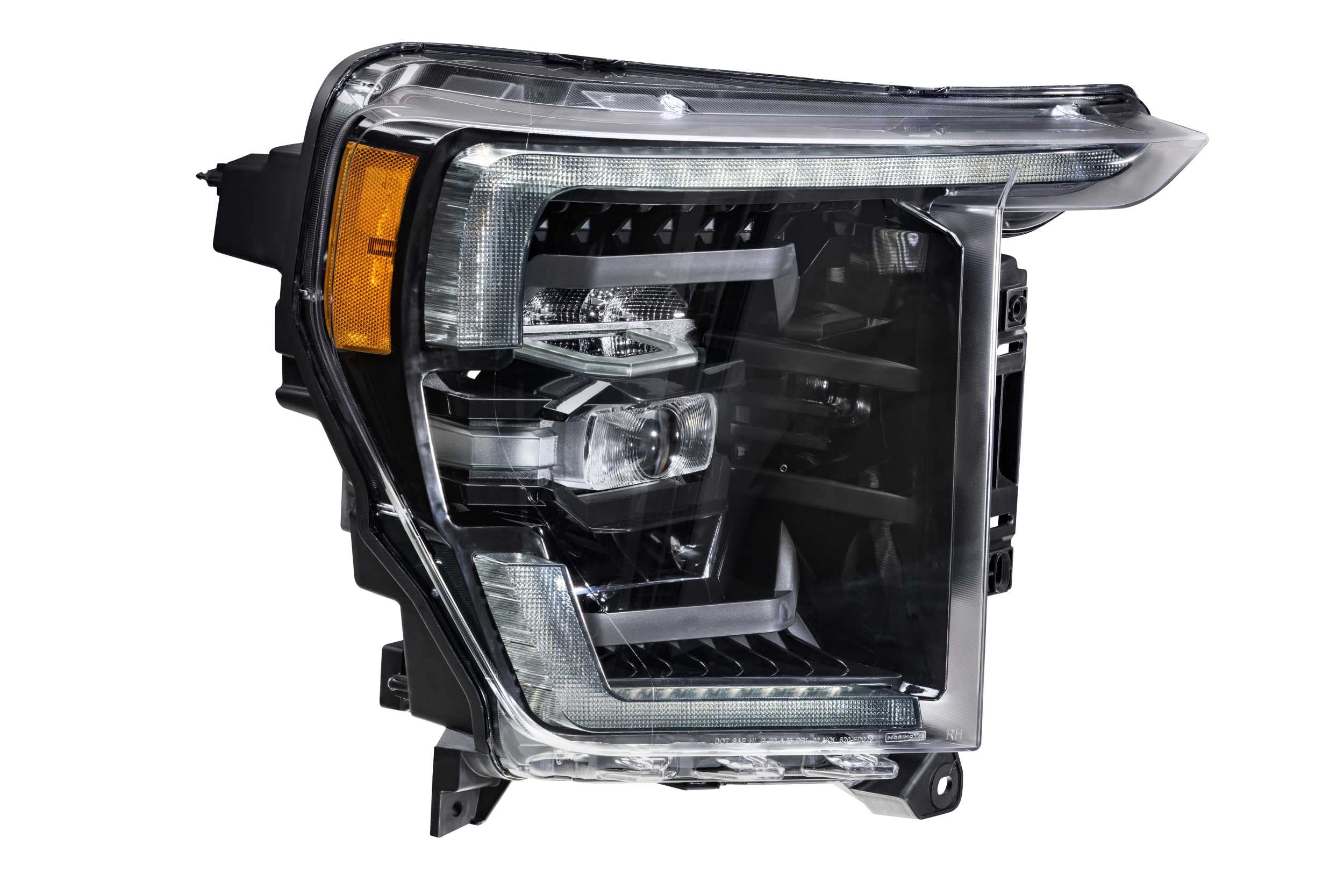 Ford F-150 2021+ Morimoto XB LED Headlights, Plug and Play Amber DRL Headlight Assemblies (LF498-A)