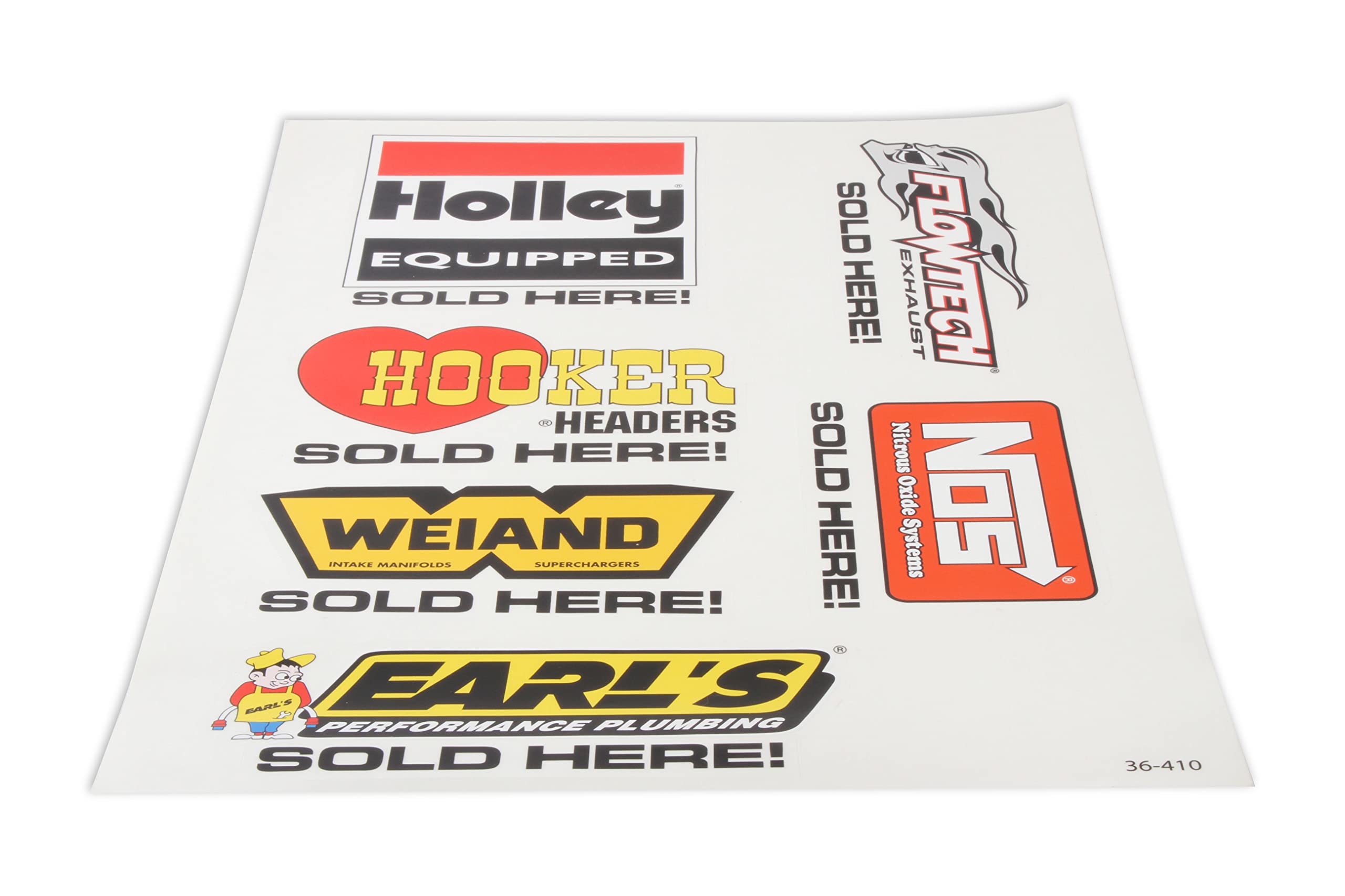 36-410 Holley Assorted Brands Sold Here Decal Sheet