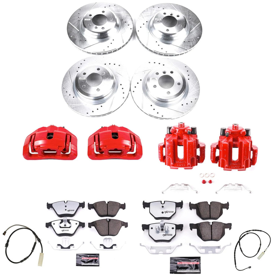 Power Stop Z26 KC7021-26 Front & Rear Street Warrior Brake Kit For BMW X1 2013-2015 [Model Specific]