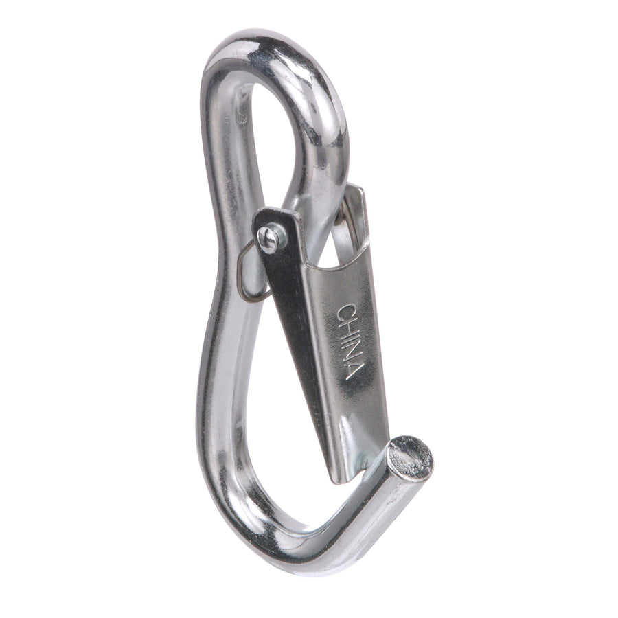 Utility Snap Hook Attwood 7653L3, Zinc-Plated Steel, Spring-Loaded Closure, Light-Duty, 4 Inches Long, ¼-Inch Ring Diameter