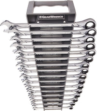 XL GEARWRENCH Ratcheting Combination Metric Wrench Set 16 Pc., 12 Point - 85099
