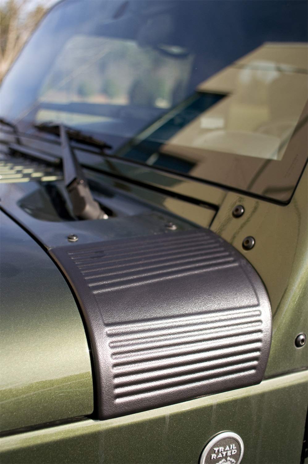 Cowl Body Armor Rugged Ridge for Jeep Wrangler JK/JKU | Thermoplastic Olefin (TPO), Black | 11651.18 | Fits 2007-2018 Jeep Wrangler JK/JKU