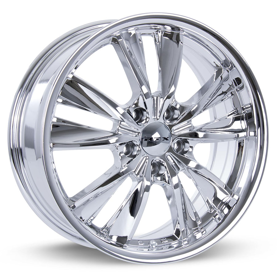 Custom RTX TWIST Wheel - 17x7, 40 Offset, 5x114.3 Bolt Pattern, 73.1mm Hub - Chrome Rim