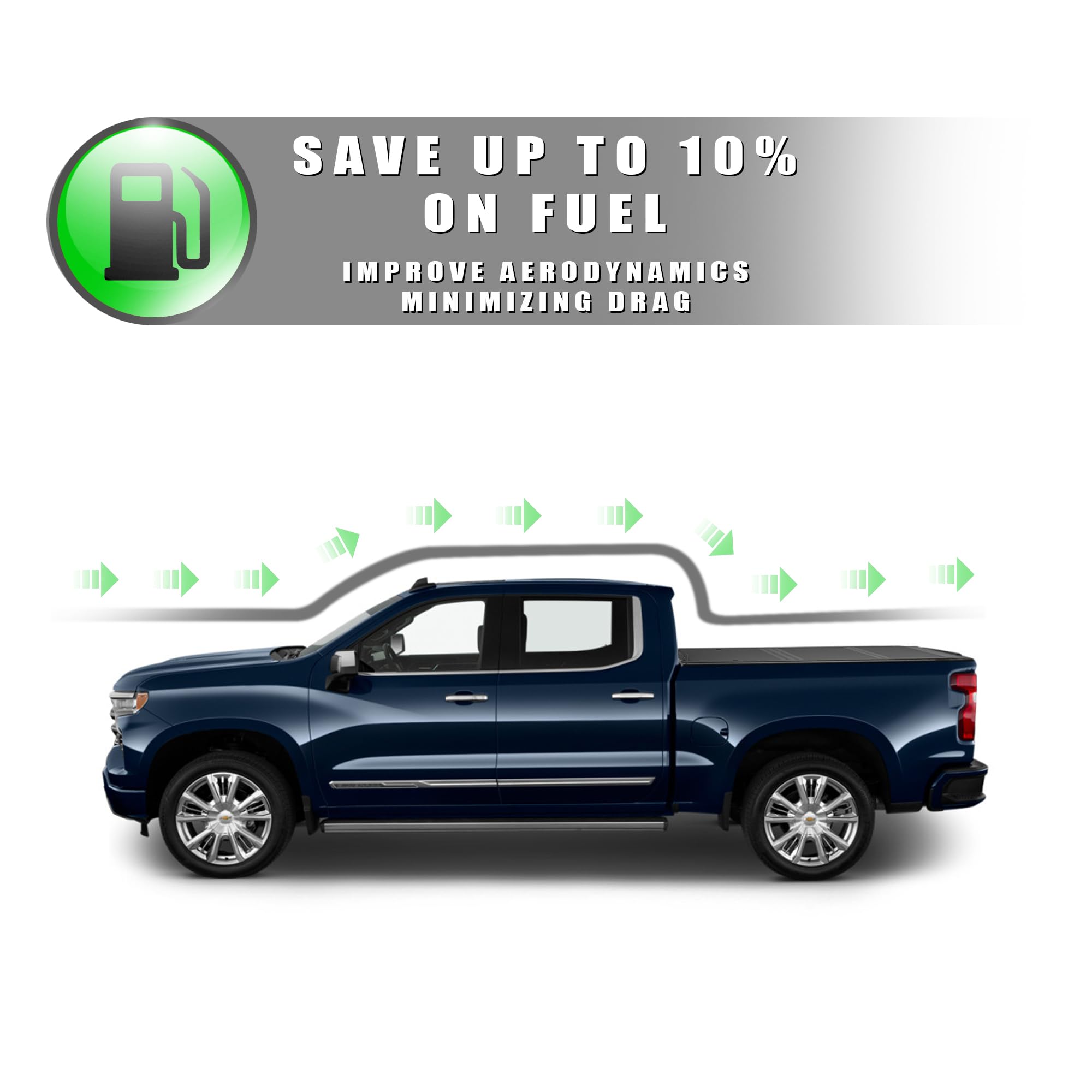 CoveRex Armordillo TFX Low Profile Flush Mount Hard Tri-Fold Truck Bed Tonneau Cover 7162266 Fits 2019-2024 Chevy Silverado GMC Sierra 1500/2022 LTD Limited 6.5 Ft (78") Bed