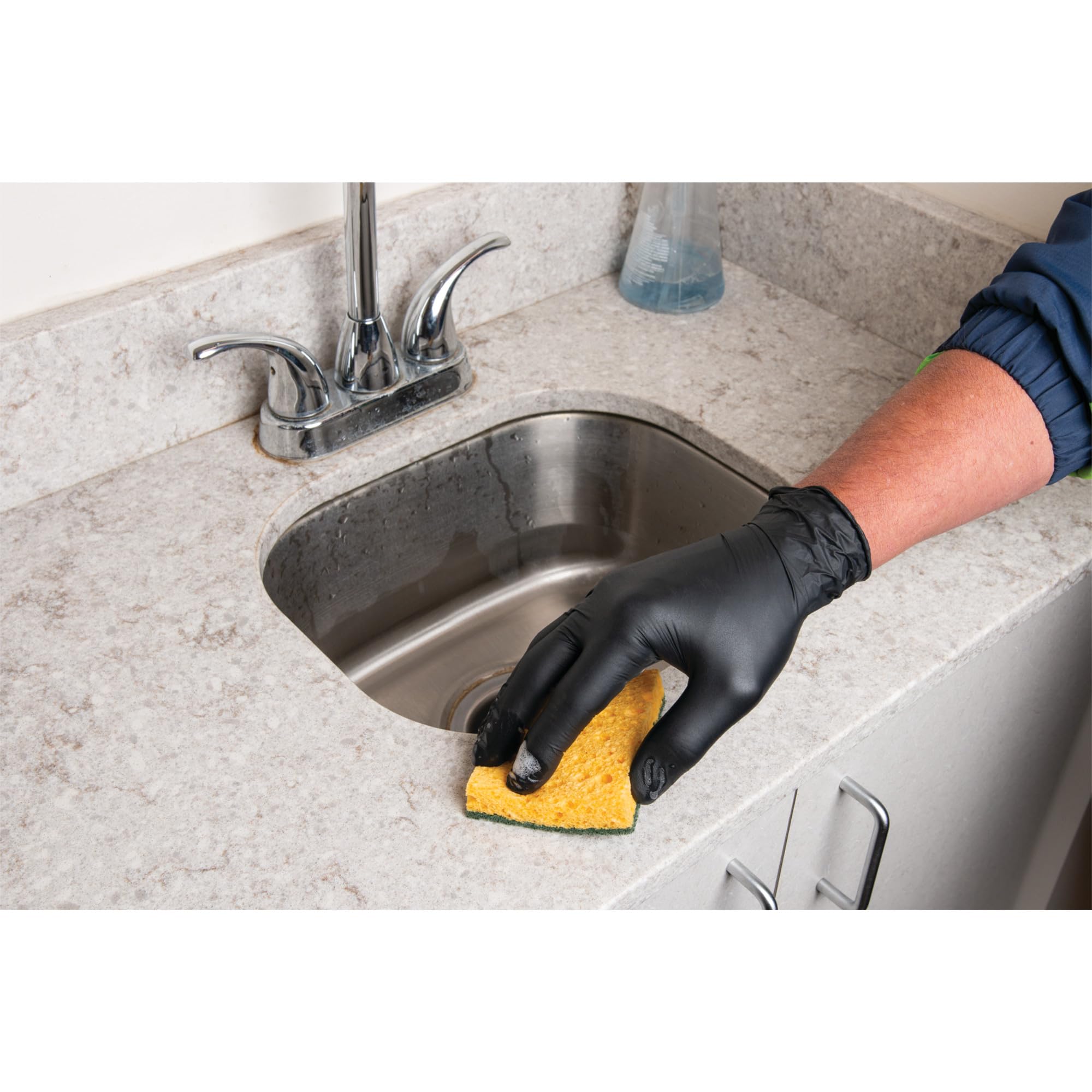 Large Performance Tool W89012 Black Nitrile Gloves Medium