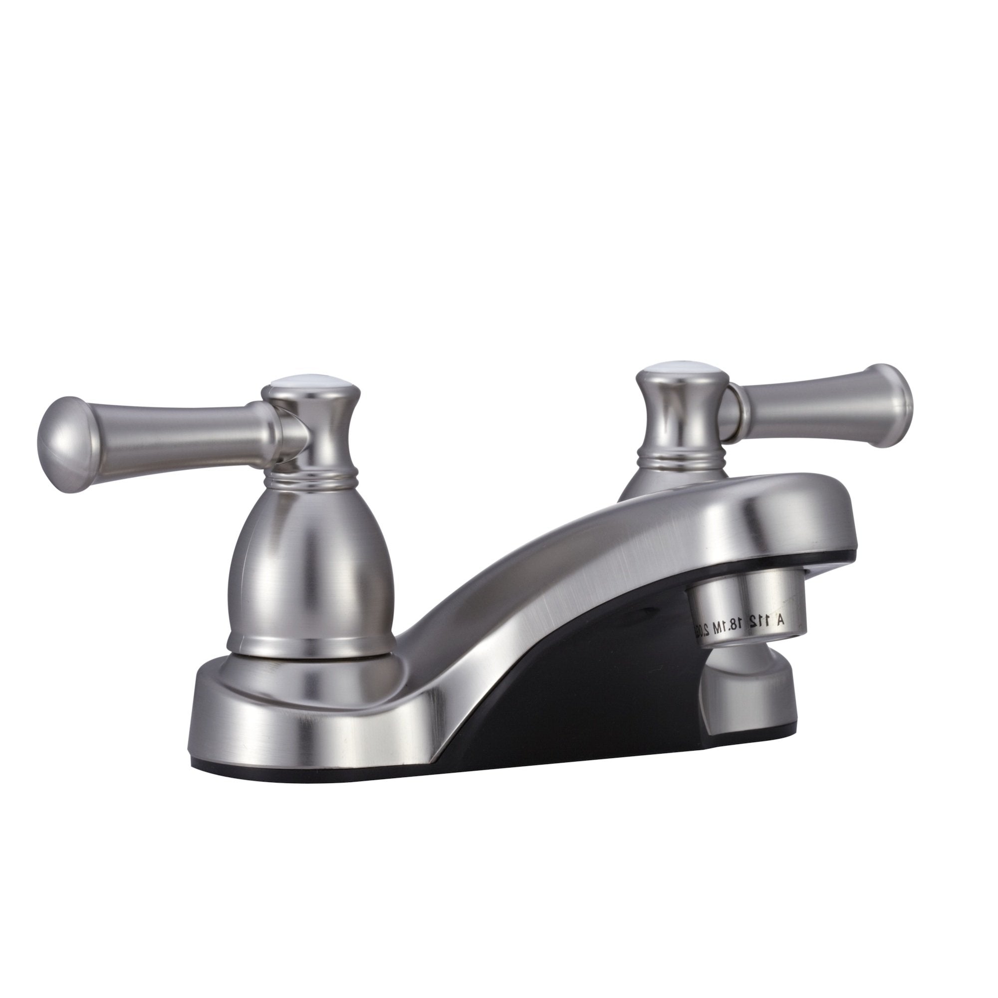Dura Faucet RV Bathroom Faucet DF-PL700L-SN with Classical Hot and Cold Handles (Brushed Satin Nickel)