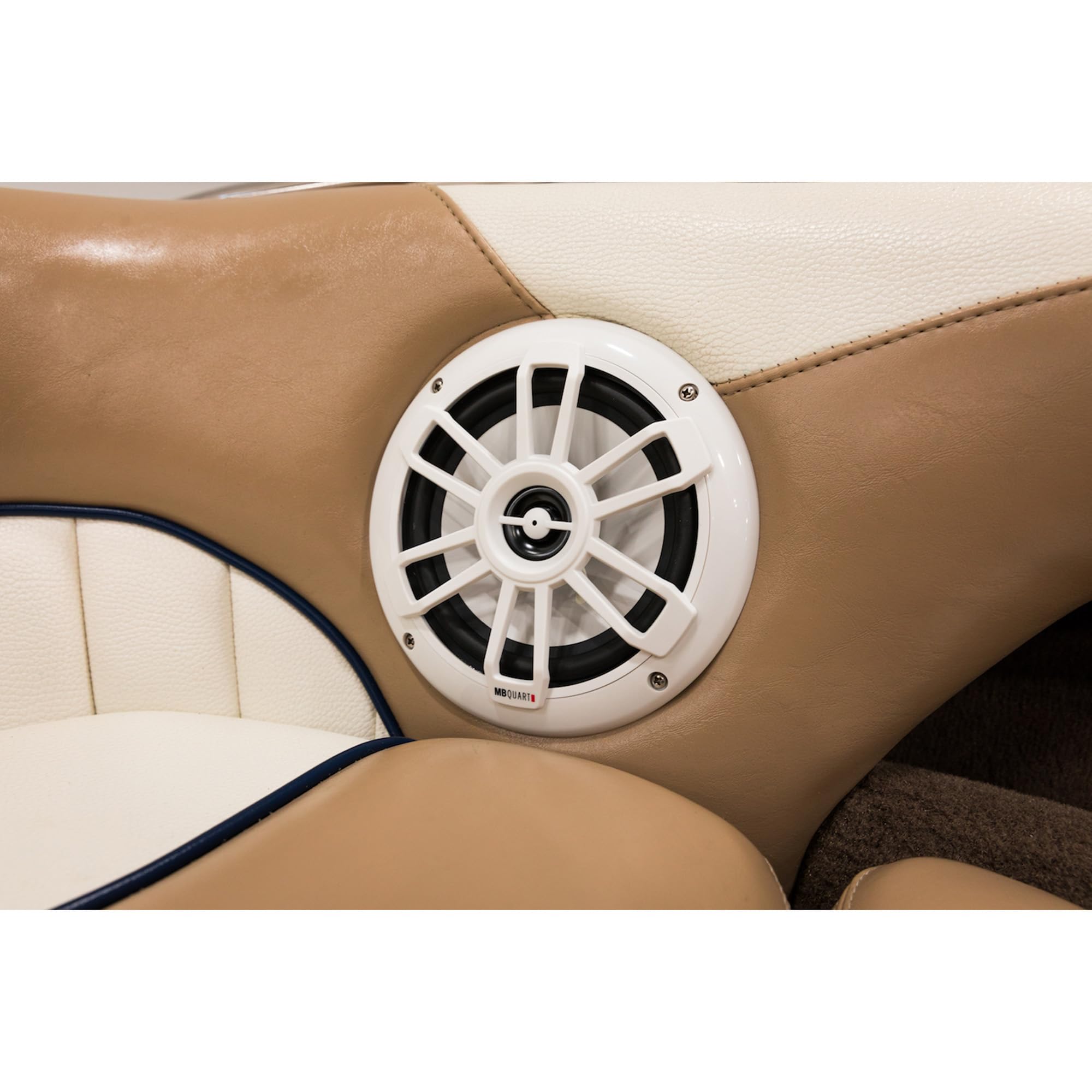 MB Quart Nautic Series NF1-116 Marine Coaxial Speakers 6.5 Inch, 80-Watt Waterproof, Rust-Resistant for Boats, RVs, Outdoor Use - White - Professional Grade - Heavy Duty