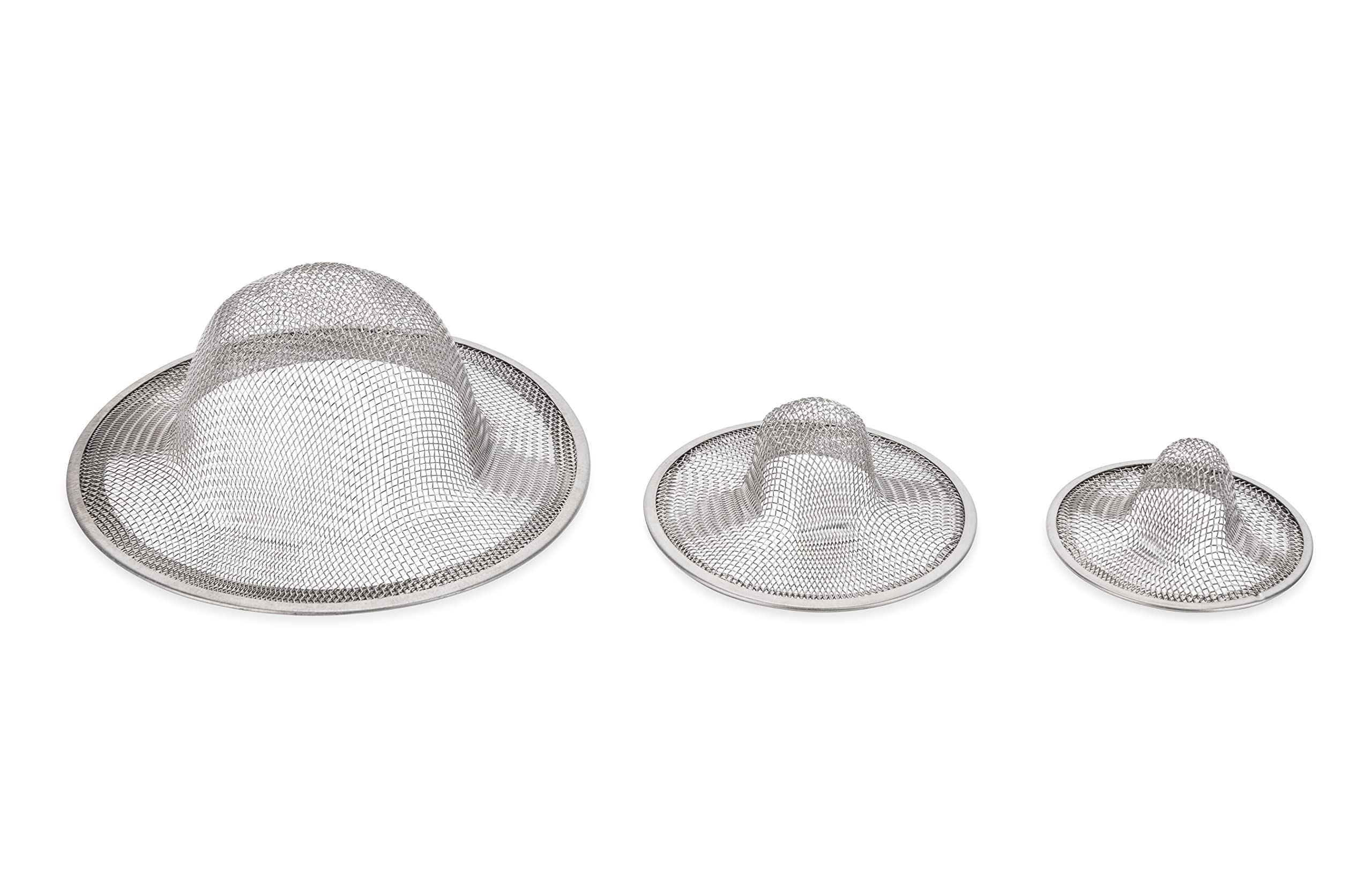 Sink and Shower Drain Strainers Camco | Designed to Keep Food and Hair Out of Plumbing | 3-Pack (42273)