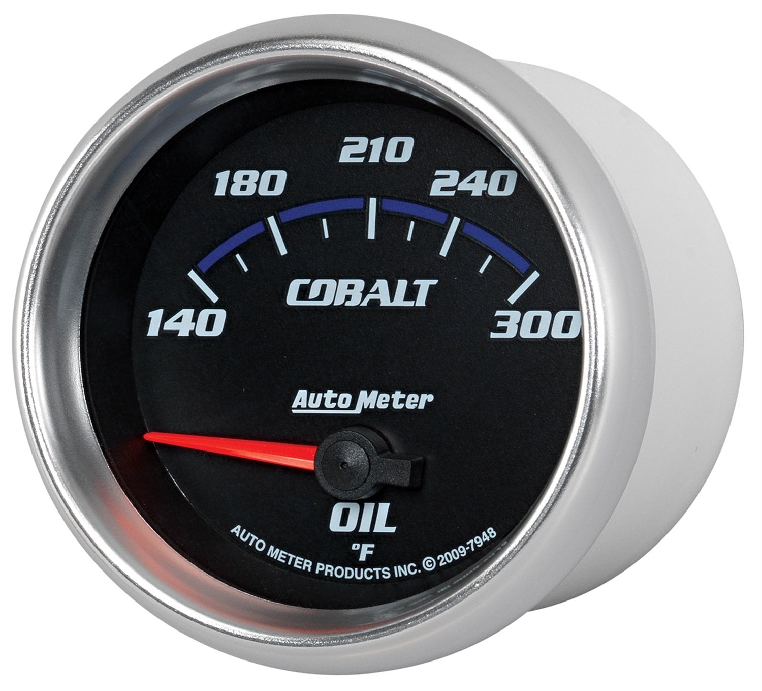 Auto Meter Cobalt 7948 2-5/8" 140-300 Degree F Short Sweep Electric Oil Temperature Gauge