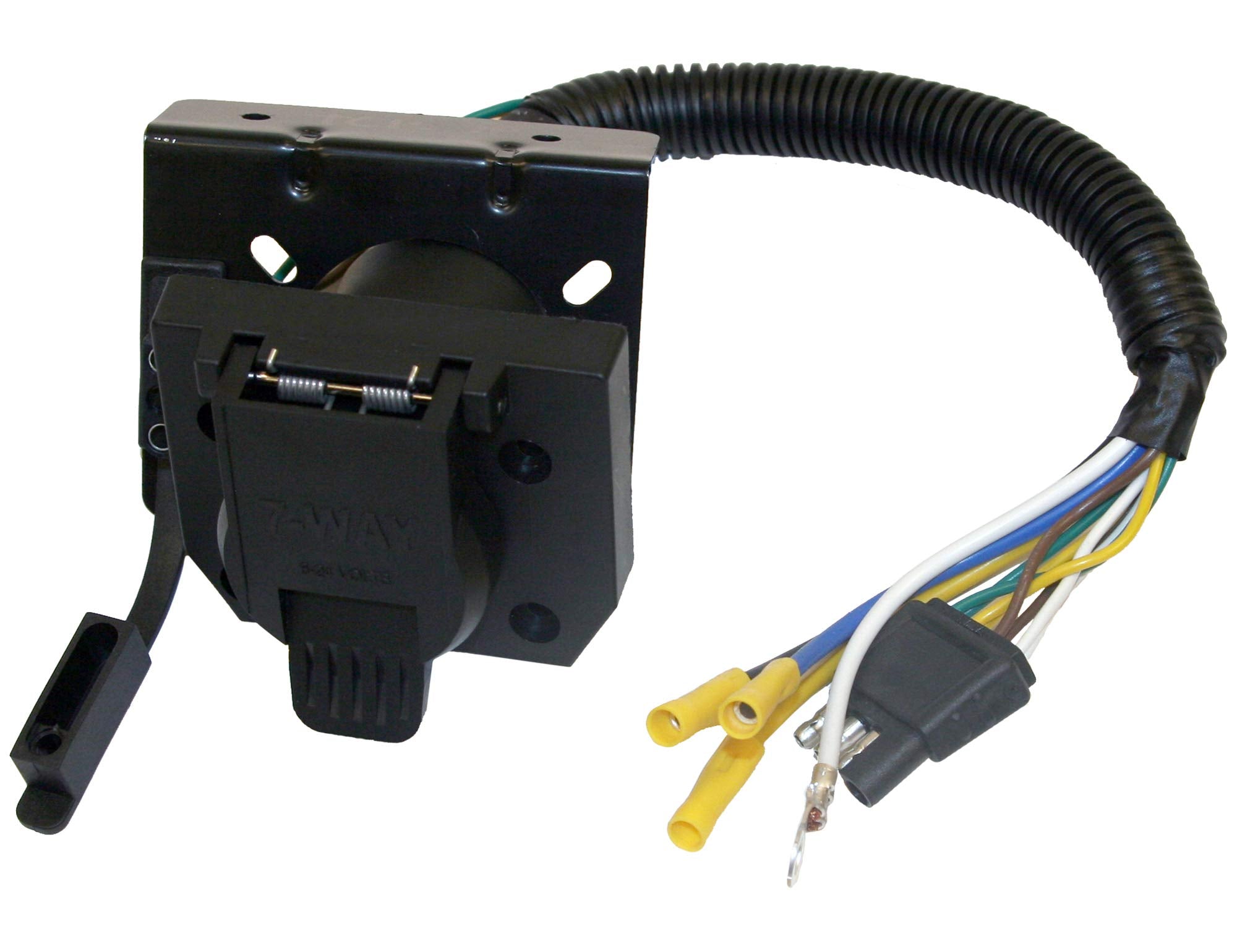 7-Way Buyers Products Dual-Plug Trailer Connector with 10 Inch Prewired Harness