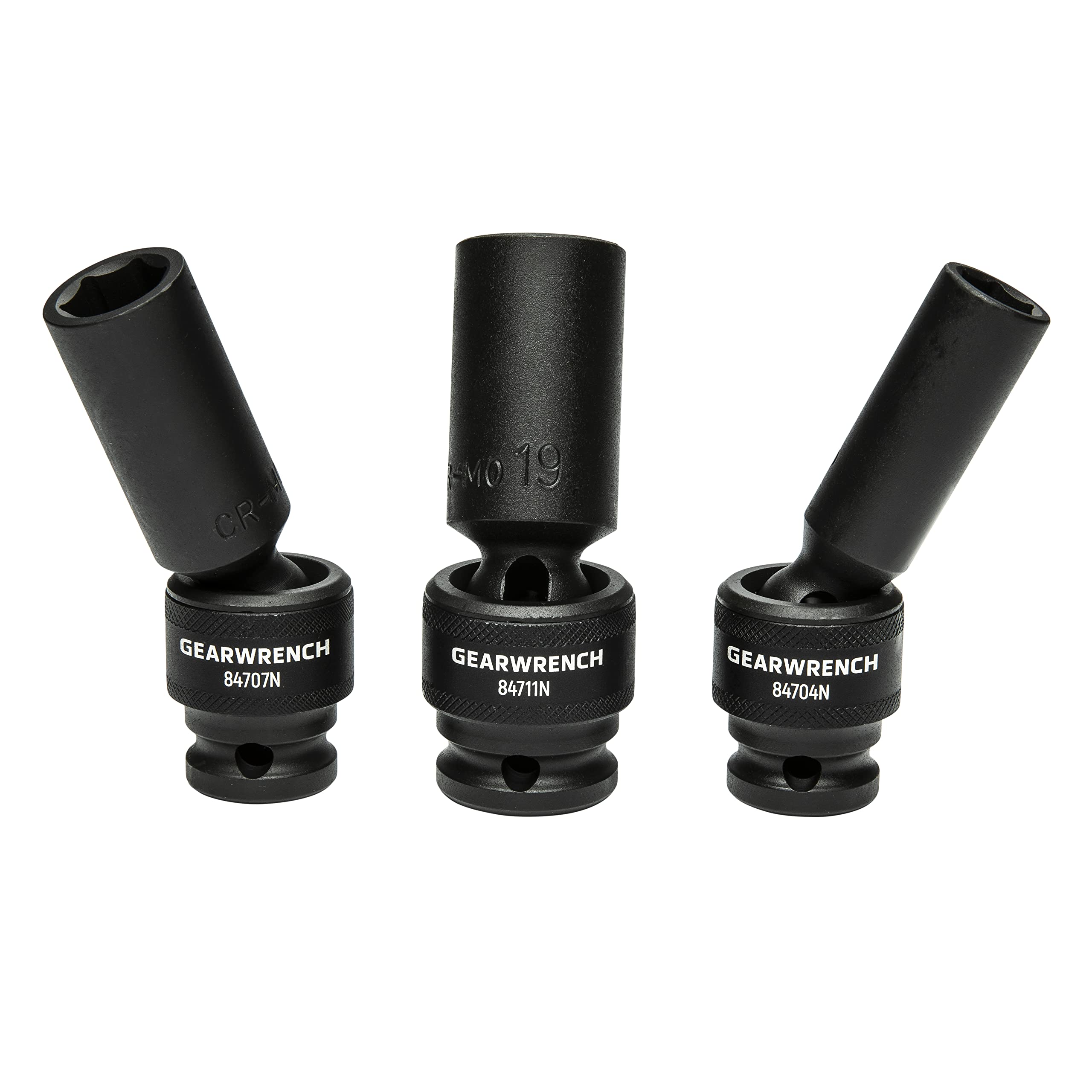 10 Pc. GEARWRENCH 1/2" Drive 6 Pt. Deep Universal Impact Socket Set, Metric - 84945N