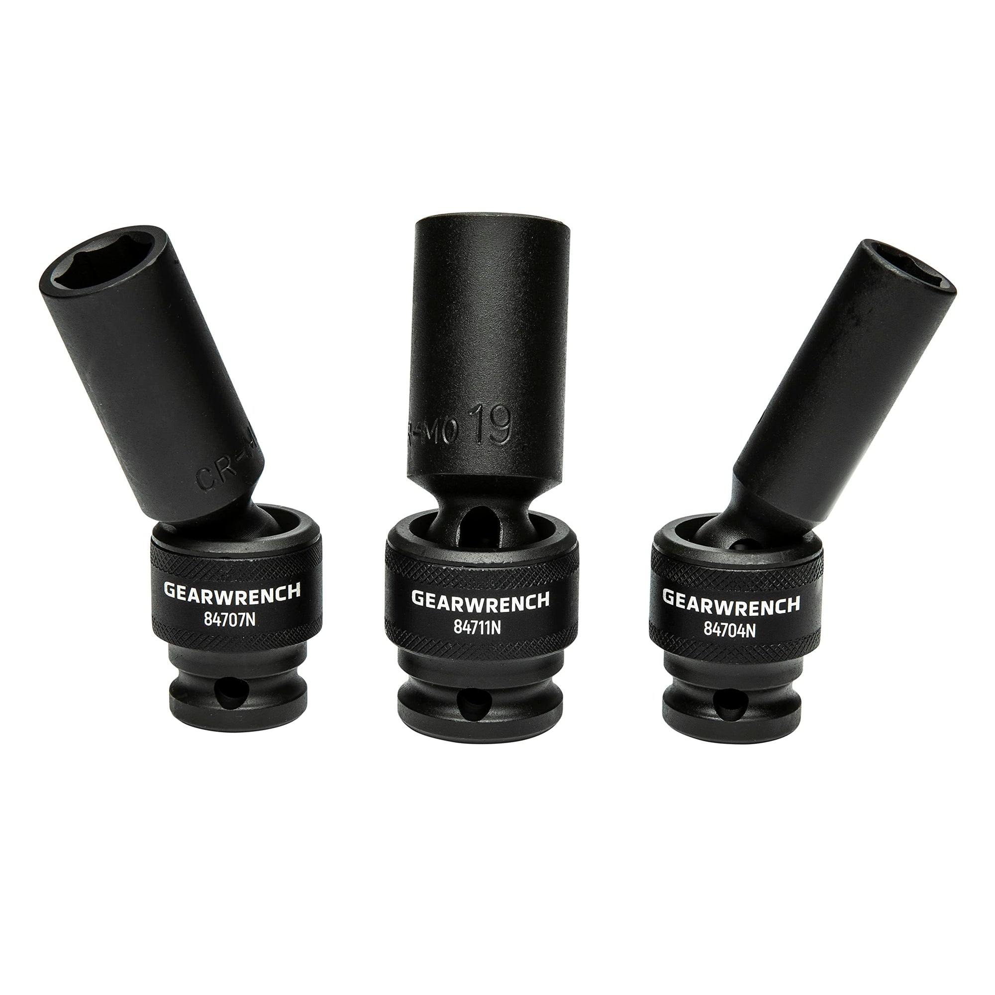 10 Pc. GEARWRENCH 1/2" Drive 6 Pt. Deep Universal Impact Socket Set, Metric - 84945N