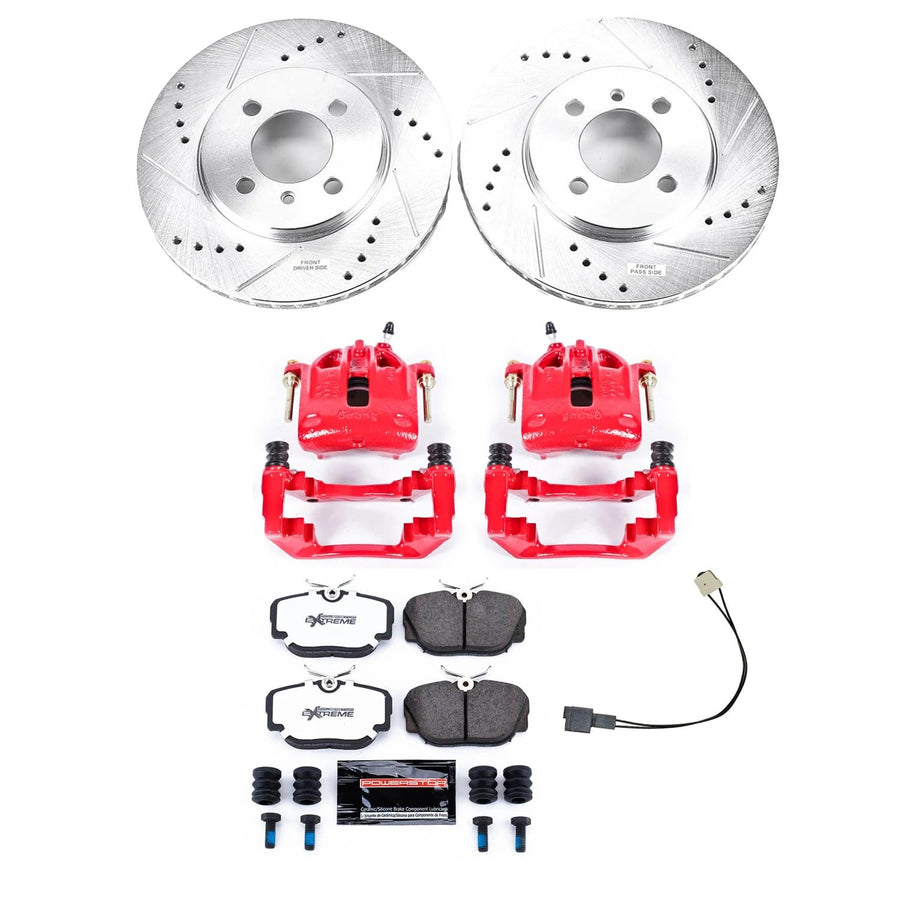Power Stop Z26 KC3008-26 Front Street Warrior Brake Kit BMW For BMW 318i, BMW 318is, BMW 325, BMW 325e, BMW 325es, BMW 325i, BMW 325iX, BMW 325is [Model Specific]