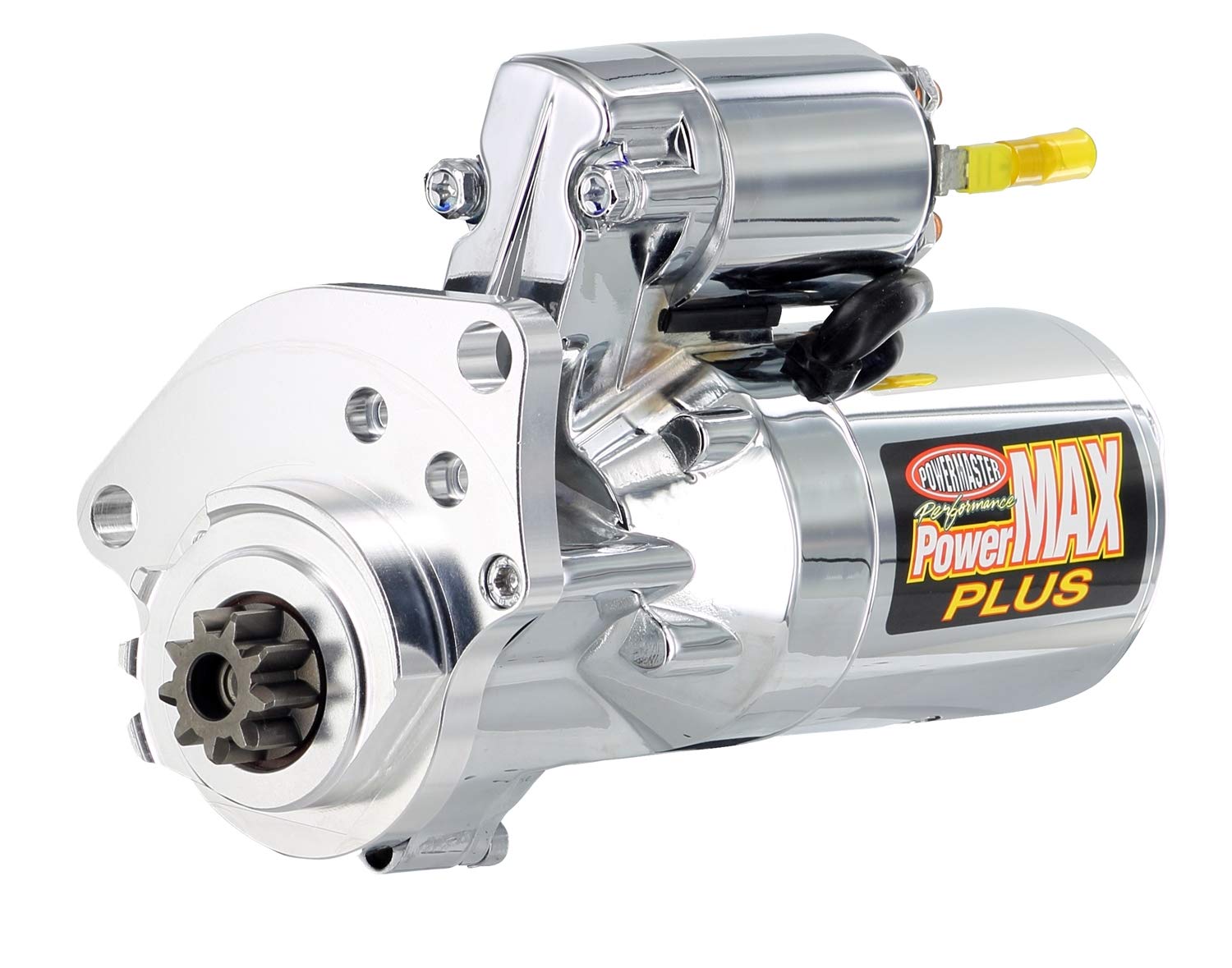 PowerMAX Plus Powermaster 19000-13 Starter (Mopar [SB & BB] w/billet Black Hemi V8 1965-'87 14:1 Chrome), 1 Pack