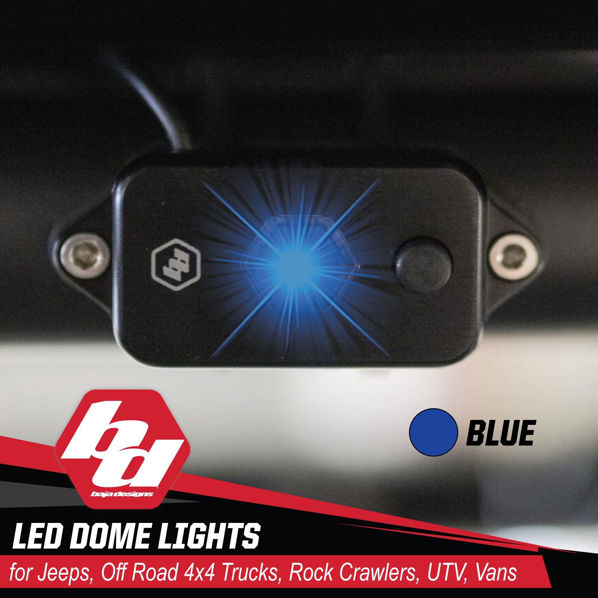 LED Dome Light Baja Designs with Switch (Blue)