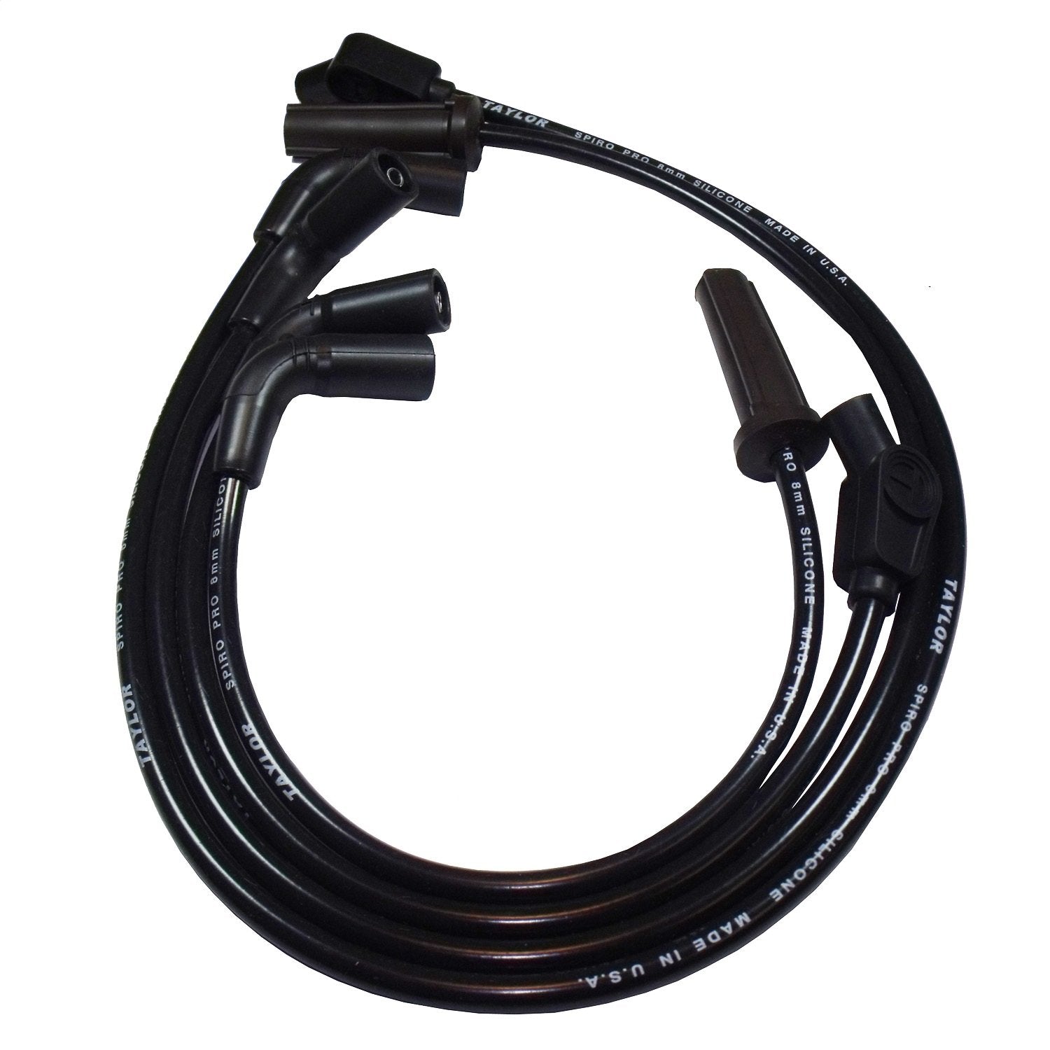 Taylor Cable PERTRONIX 10037 8mm Pro Motorcycle Ignition Wire Set Custom Fit Black 135 deg. Boots 8mm Pro Motorcycle Ignition Wire Set