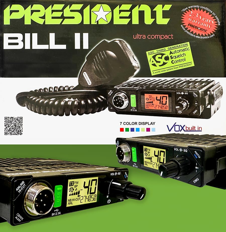 Bill II President Electronics FCC Ultra-Compact AM/FM CB Radio