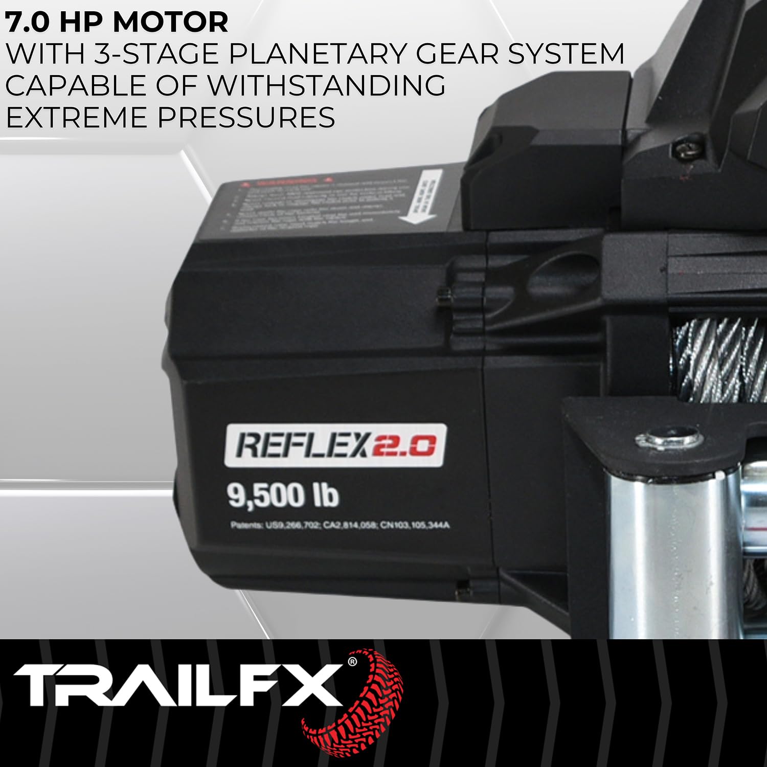 Reflex 2.0 Trailfx WR295B Winch 9.5k Wire