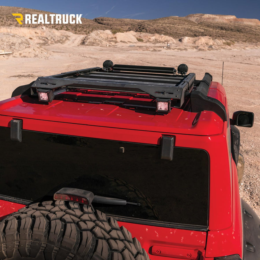 Universal Roof Rack RealTruck | Width: 34-34.25", Adjustable Length, Textured Black | U34253400