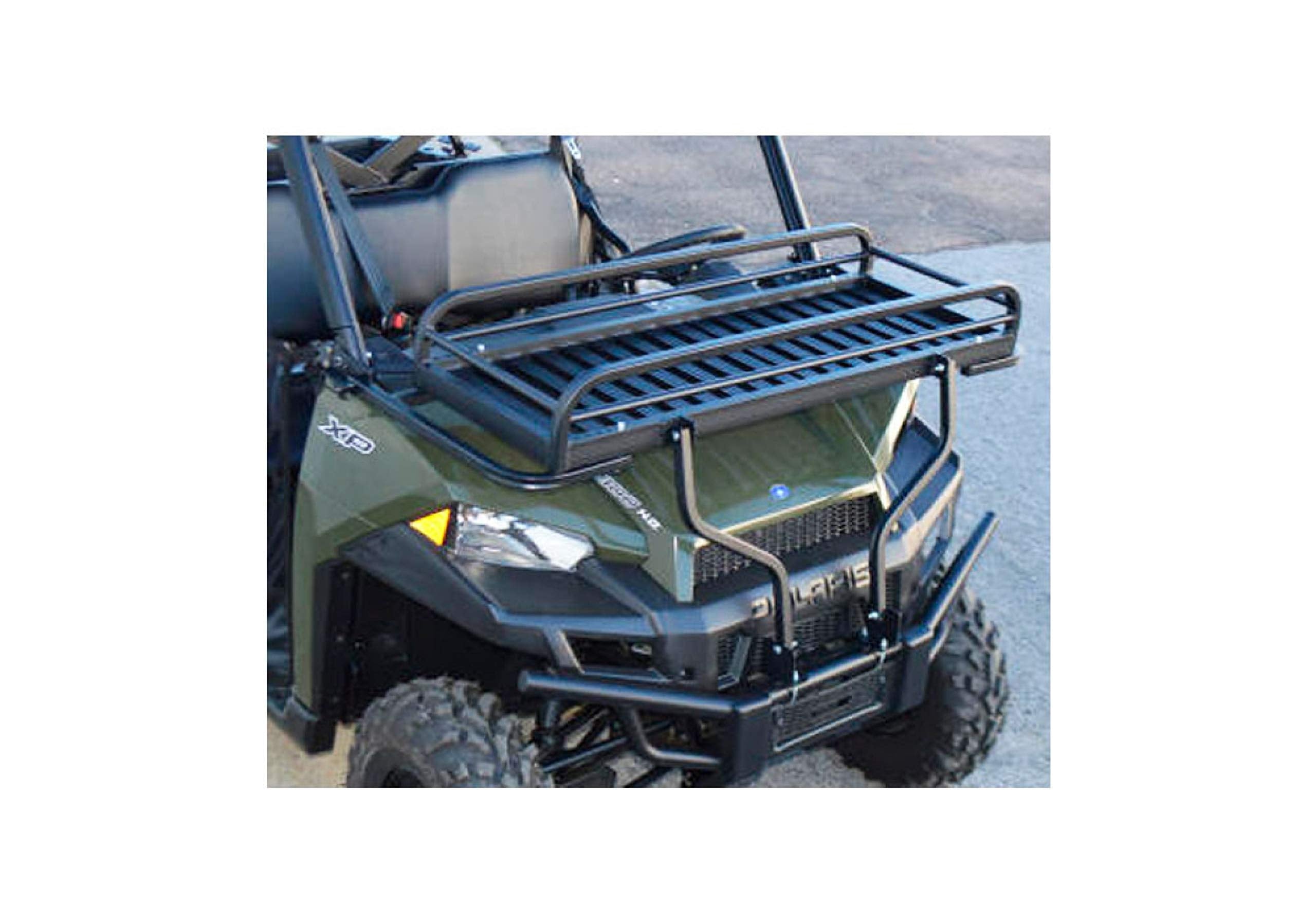UTV Front Great Day Cargo Rack - 18" x 50" x 7" Carrying Cradle - 250 lbs Weight Capacity - Aluminum Frame - Black Powder-Coated Finish, UVFR751