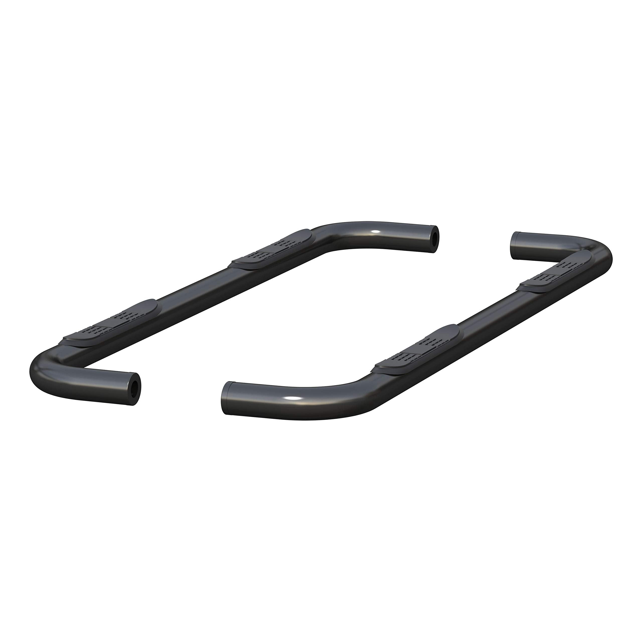 3-Inch Round Black Steel ARIES Nerf Bars, No-Drill, Fits Select Chevrolet Silverado, GMC Sierra 1500 Extended Cab