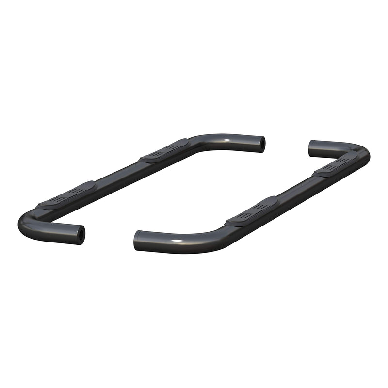 3-Inch Round Black Steel ARIES Nerf Bars, No-Drill, Fits Select Chevrolet Silverado, GMC Sierra 1500 Extended Cab
