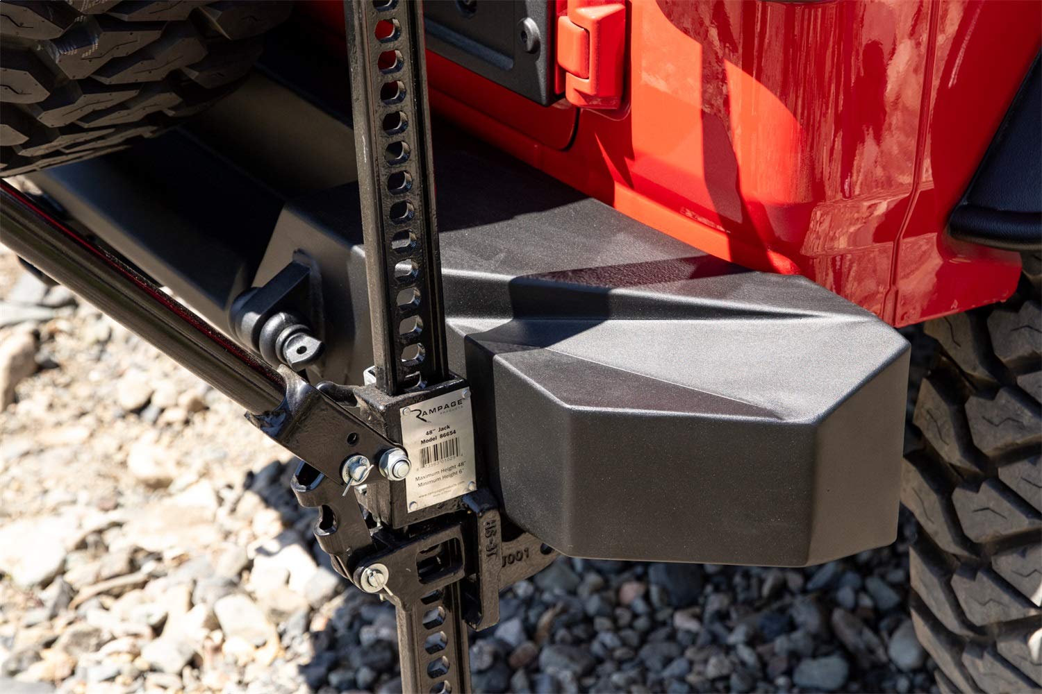 Trail Recovery Jack RAMPAGE PRODUCTS | 40" Max Lifting Height, Steel, Black | 86654 | Universal Fit
