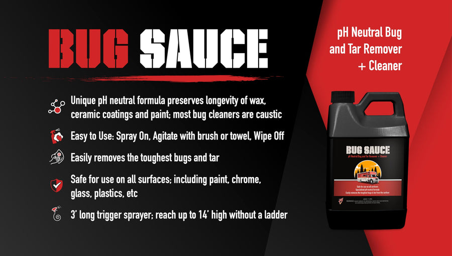 Bling Sauce Bug Sauce, Bug and Tar Remover pH Neutral Plus Cleaner for RVs, 64 oz.