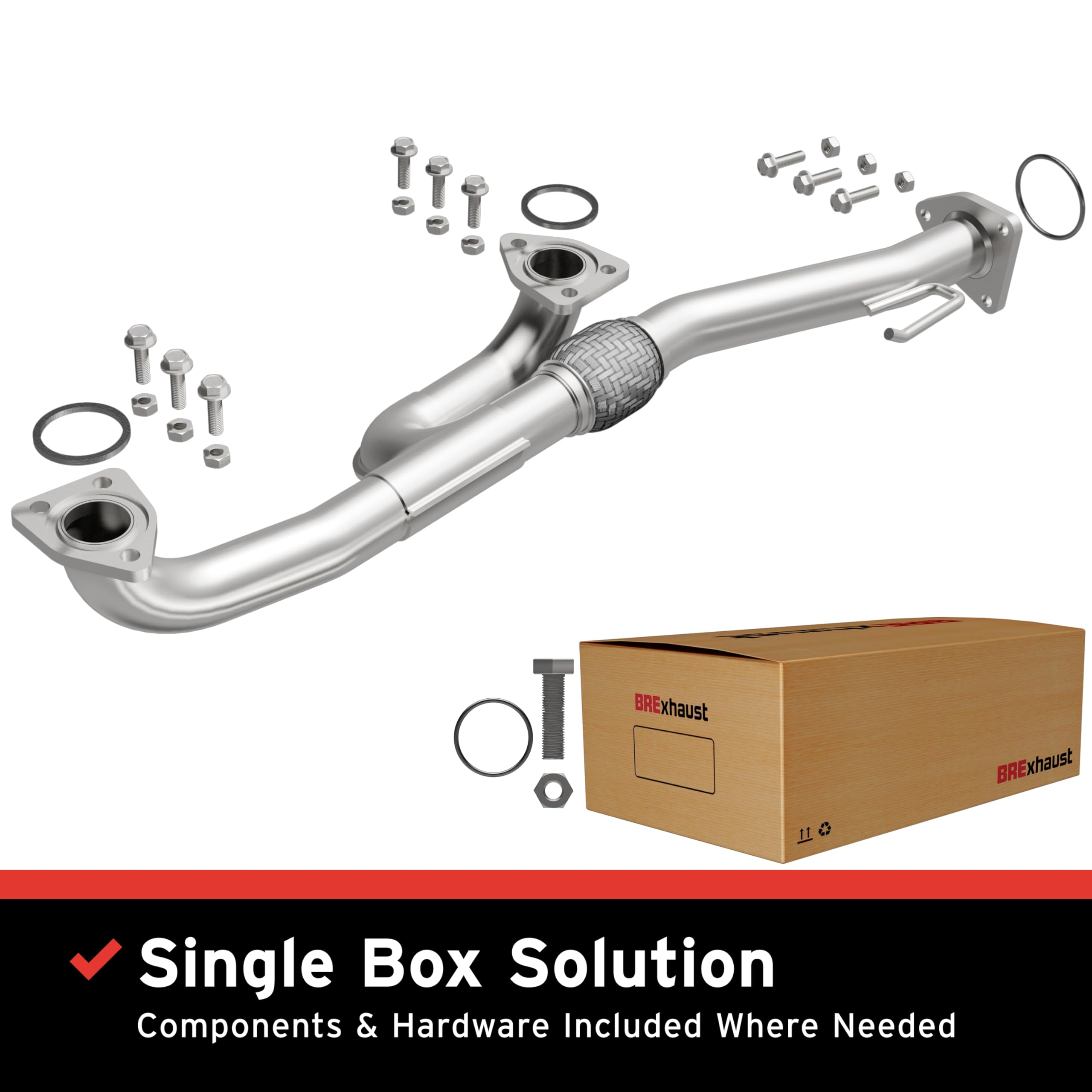Replacement BRExhaust Front Pipe Kit 107-0113: Direct-Fit, Compatible with 03-07 Accord 3.0L
