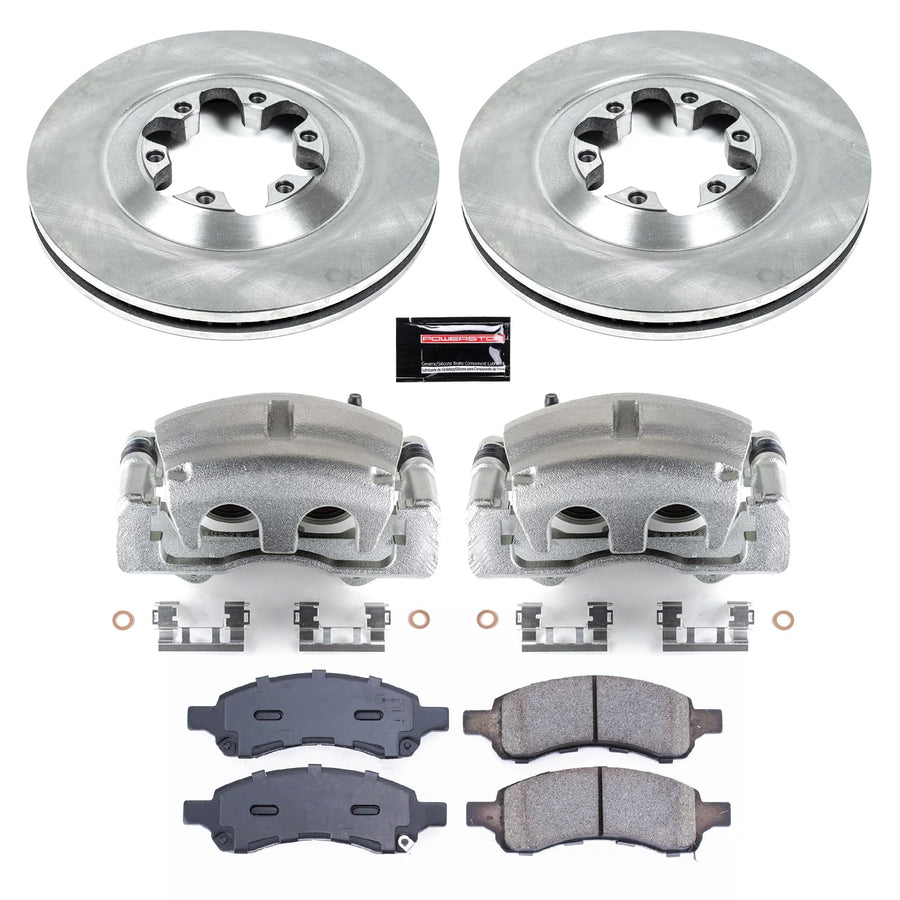 Power Stop KCOE5405 Replacement Autospecialty Front Caliper Kit-Rotors, Ceramic Brake Pads, Calipers For Chevrolet Colorado 2009-2012, GMC Canyon 2009-2012 [Model Specific]