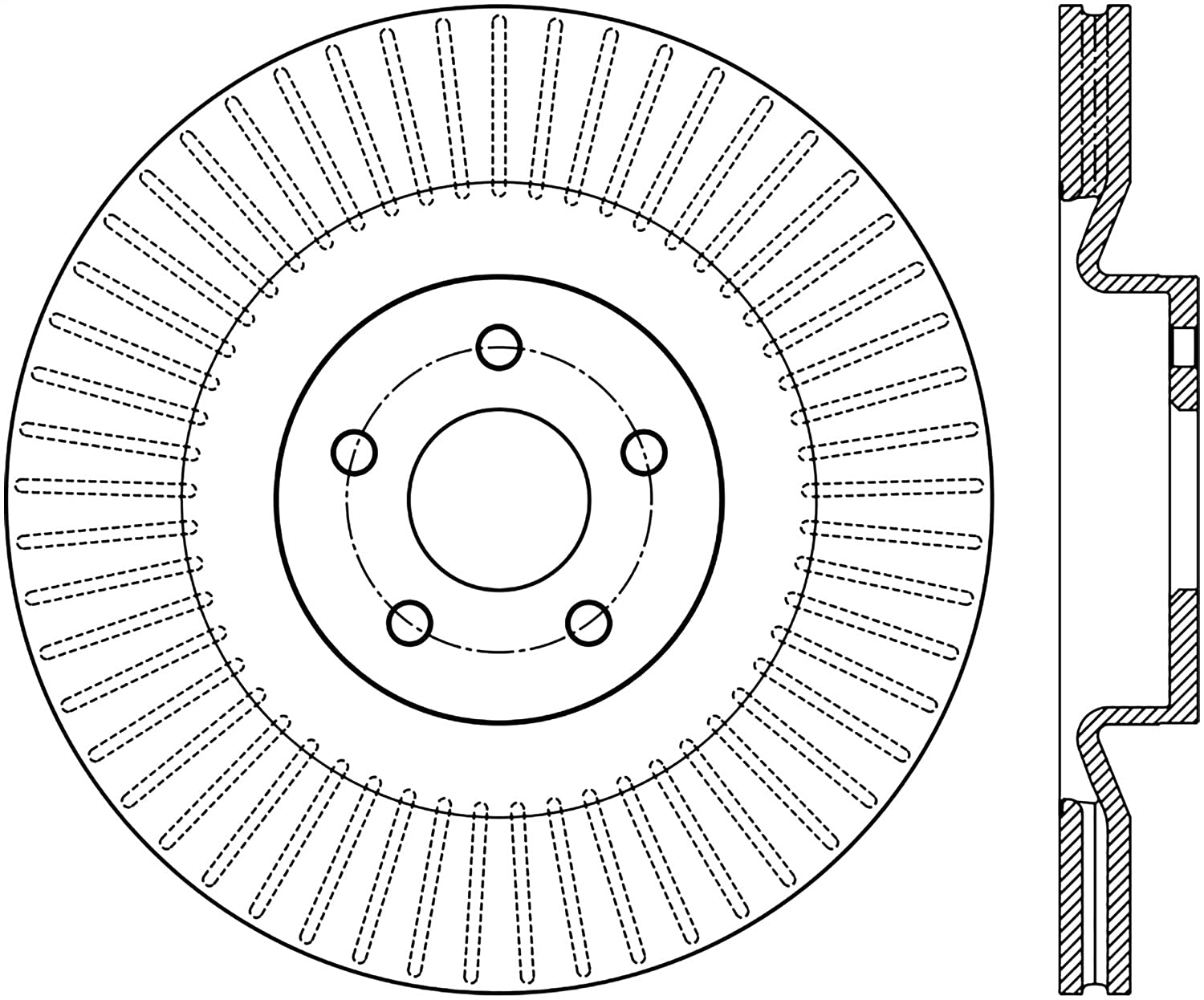 Cryo Sport Slotted Brake Rotor, Left StopTech 126.61124CSL