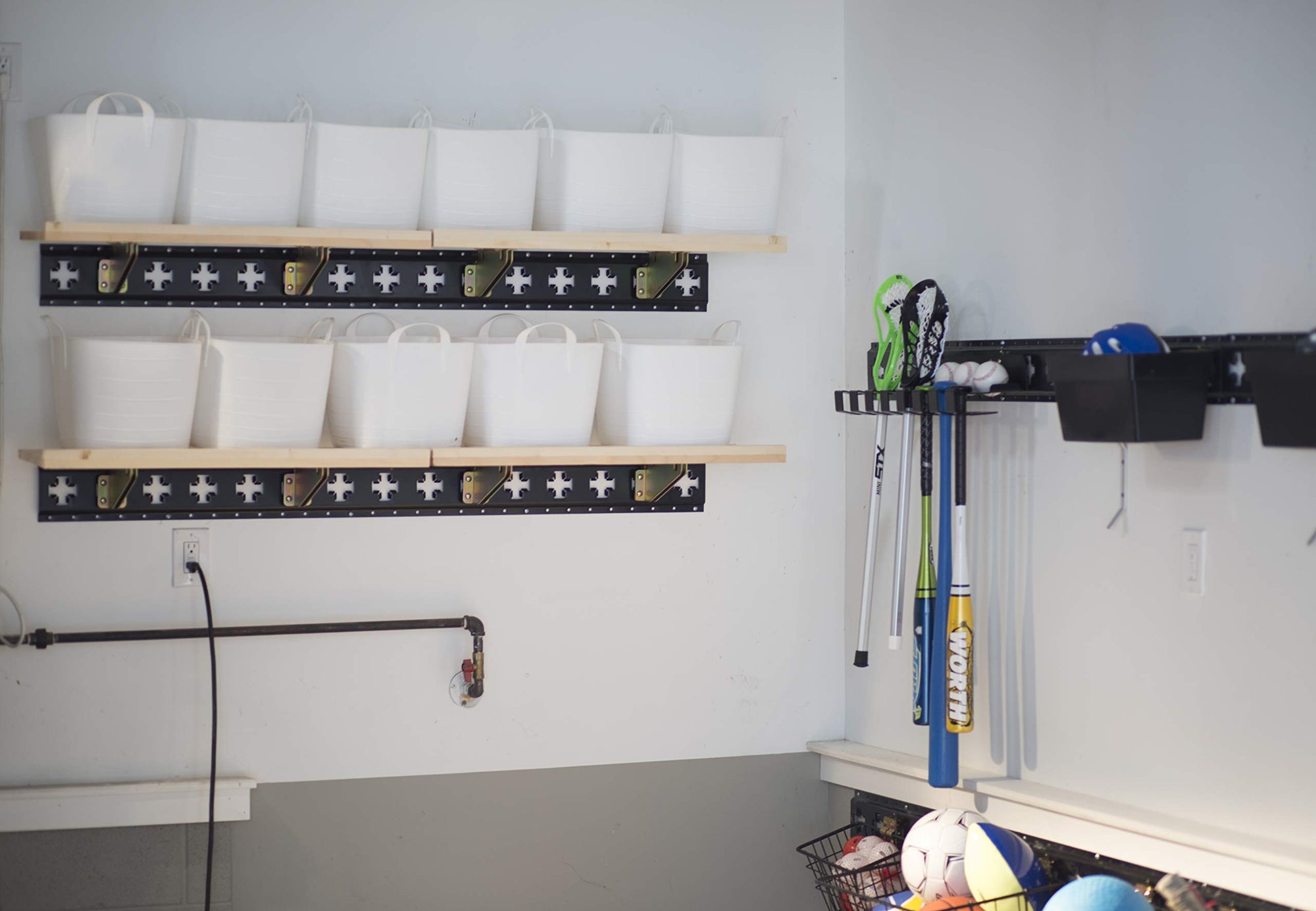 12" Fixed Shelf Track Brackets - 2 Pk