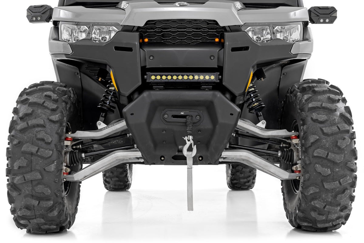 Rough Country Adjustable Vertex Front Coilover Shocks w/Remote Reservoir for Can-Am Defender HD5/HD8/HD9/HD10 - UTV Suspension Shocks, Set of 2