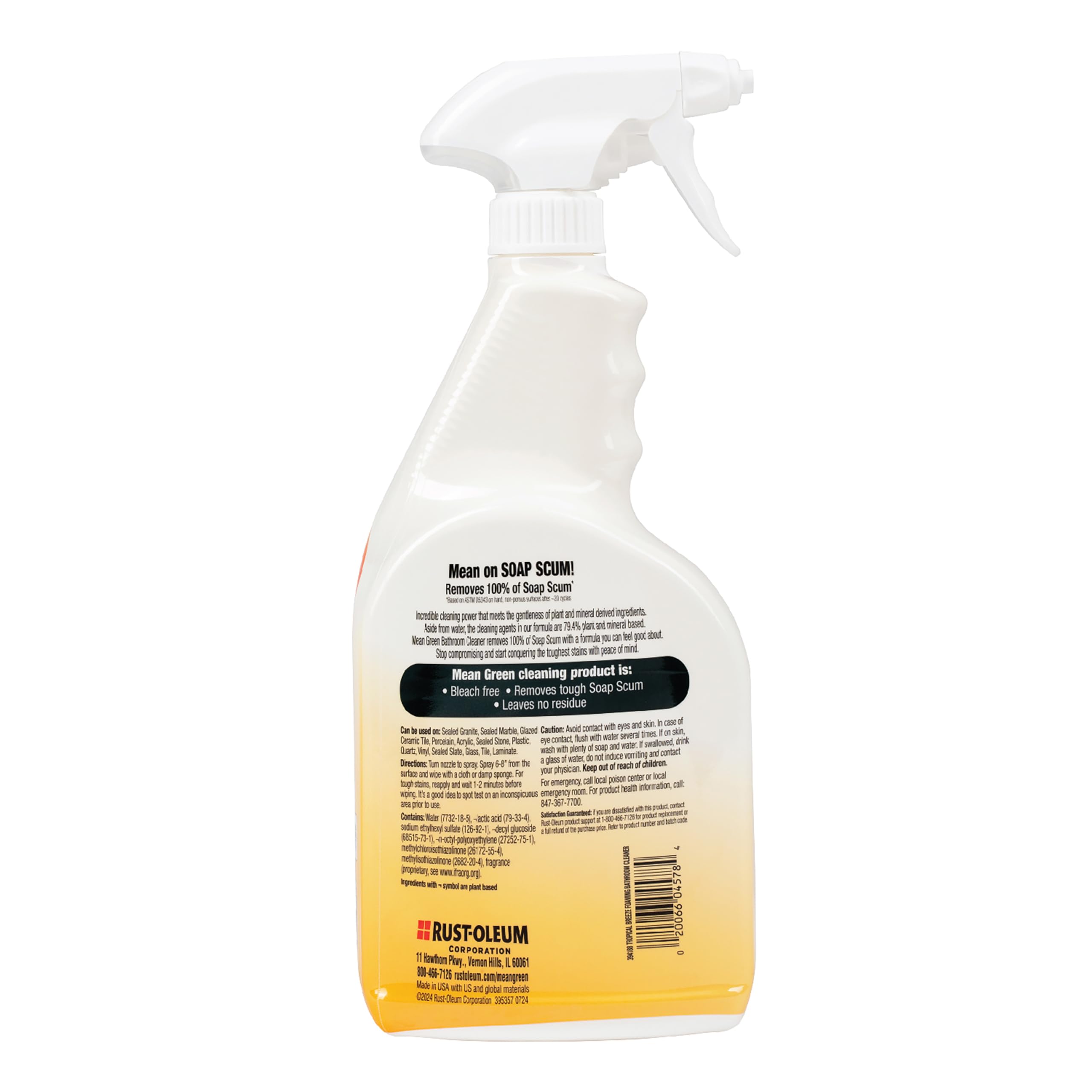 Bathroom Cleaner Mean Green Non-Concentrated Ready-to-Use, Tropical Breeze, 32 Ounce